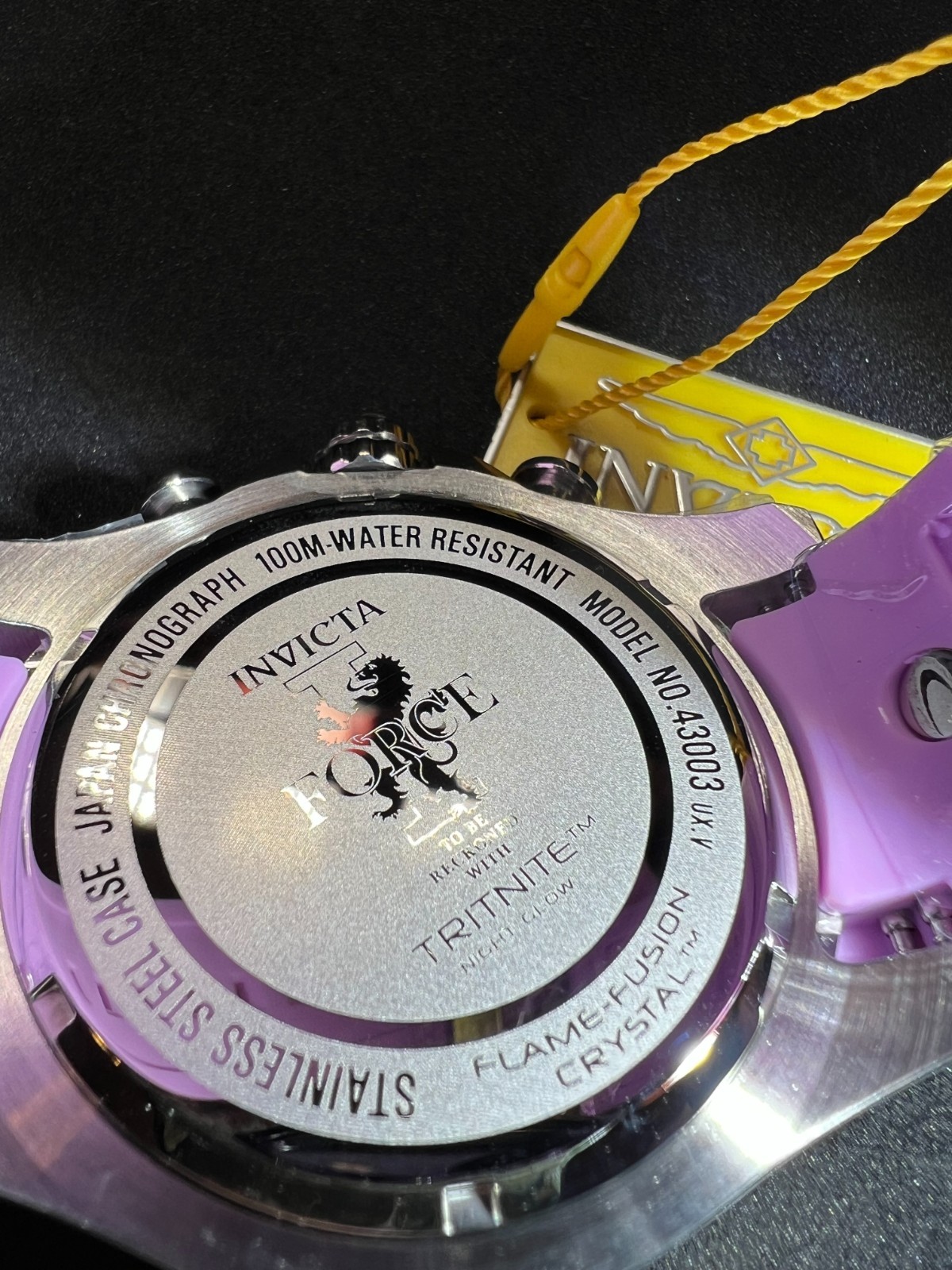 Invicta I-Force Axis Men’s Quartz Watch 50mm – Stainless Steel & Purple (43003)