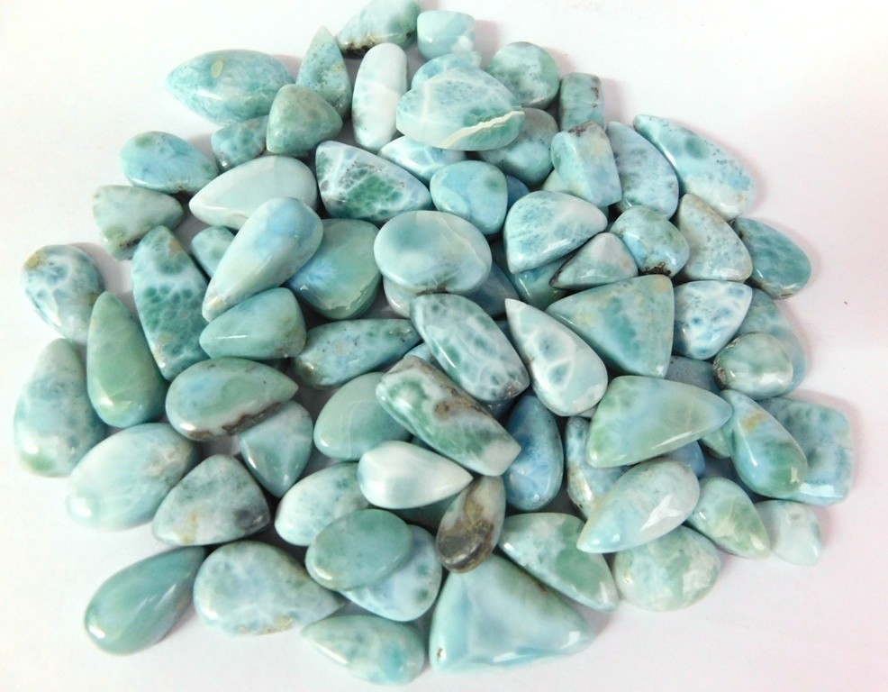 Sky Blue Larimar Loose gemstones Fancy Jewelry Making Wholesale Lot 71252