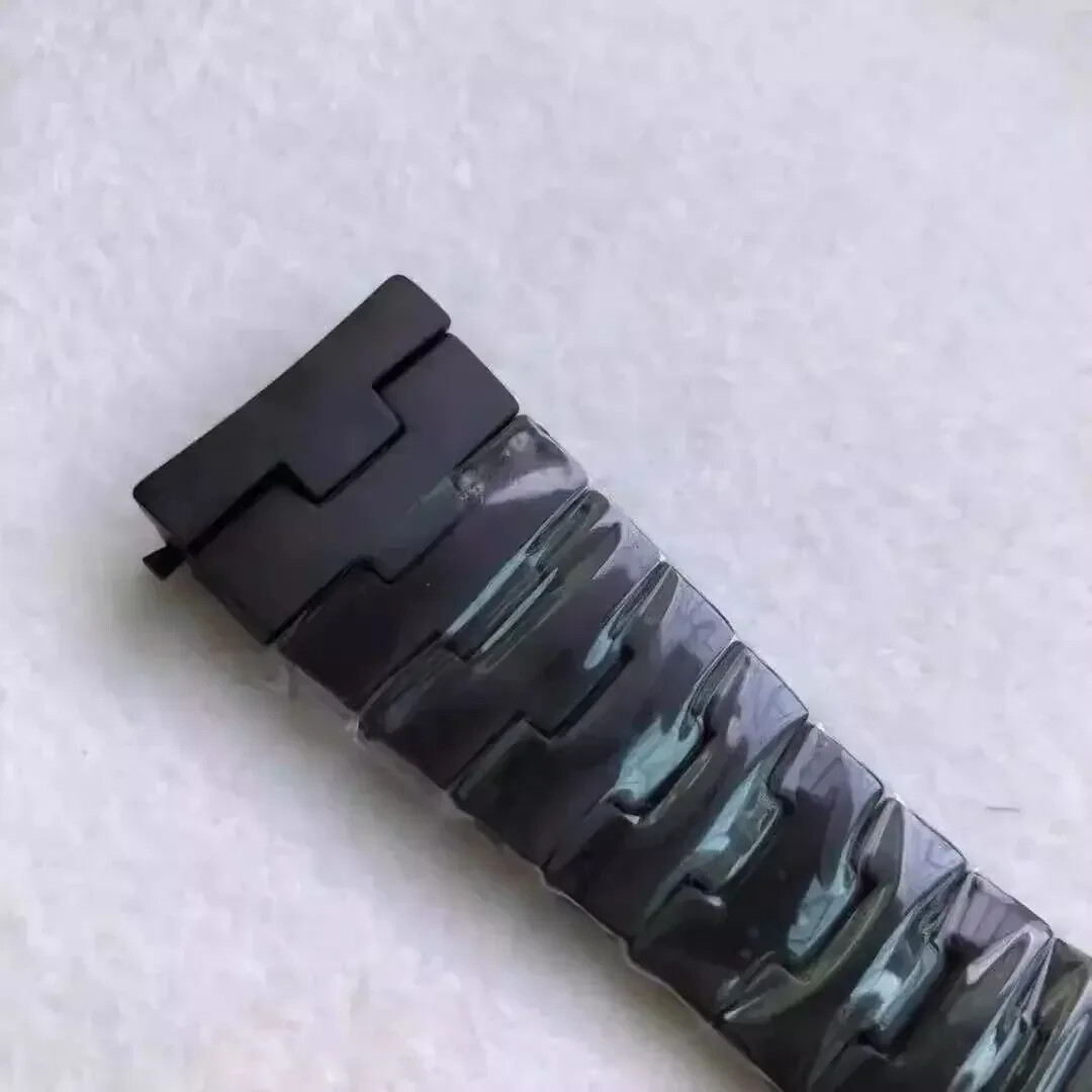 24mm Black Ceramic Bracelet Strap Band Fits Panerai Luminor GMT PAM438 PAM441