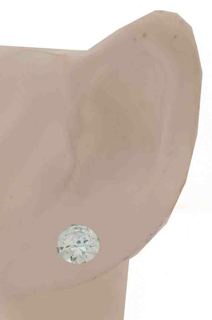 LAB CREATED WHITE SAPPHIRES 3.38 Cts STUD EARRINGS .925 SILVER-NWT