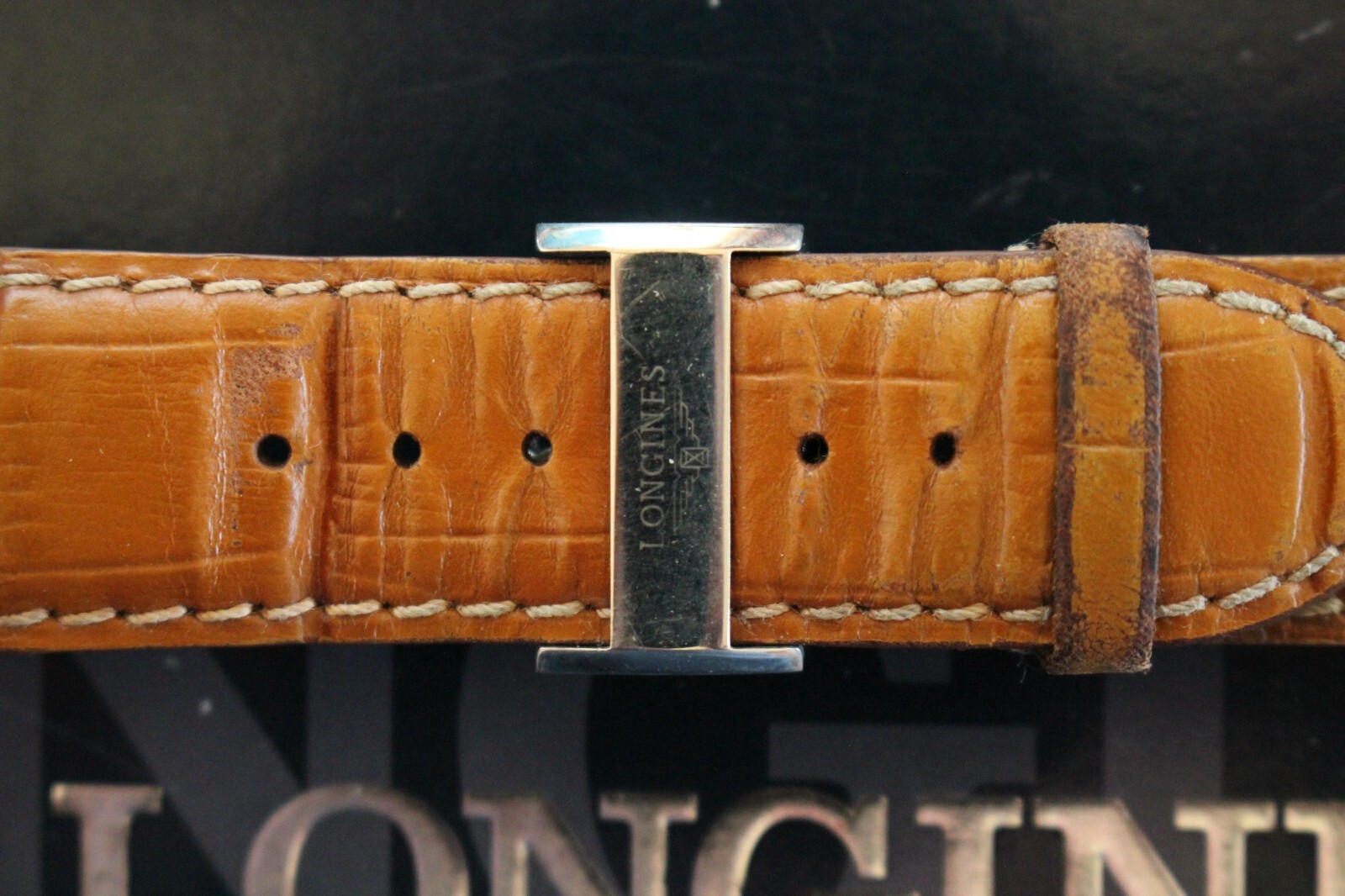 LONGINES 22MM HONEY TAN DEPLOYMENT SMOOTH CALF BUCKLE WATCH BAND WATCHBAND STRAP