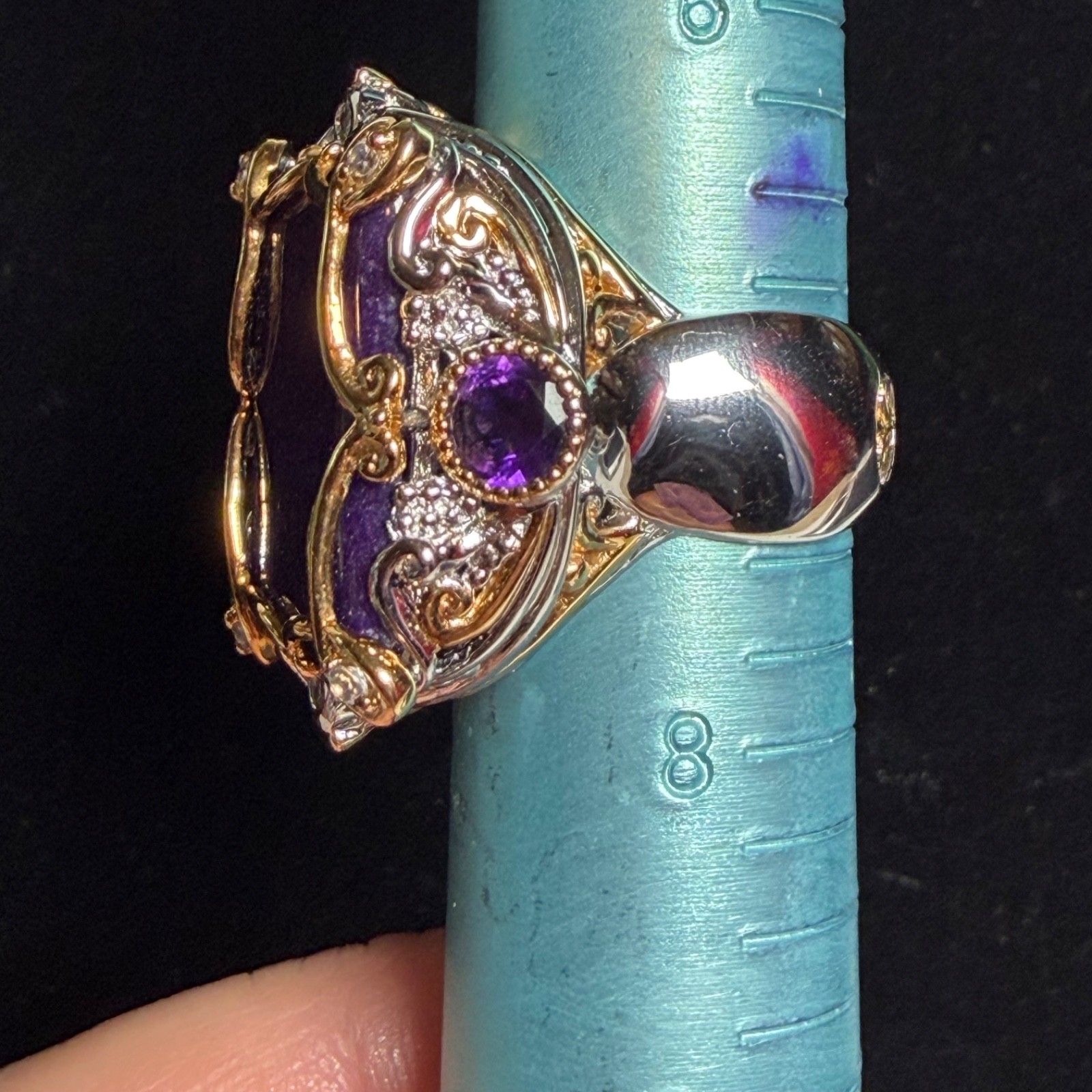 Michael Valitutti Gems en Vogue 925 Sugilite Amethyst Ring Sz 7 Sterling Silver