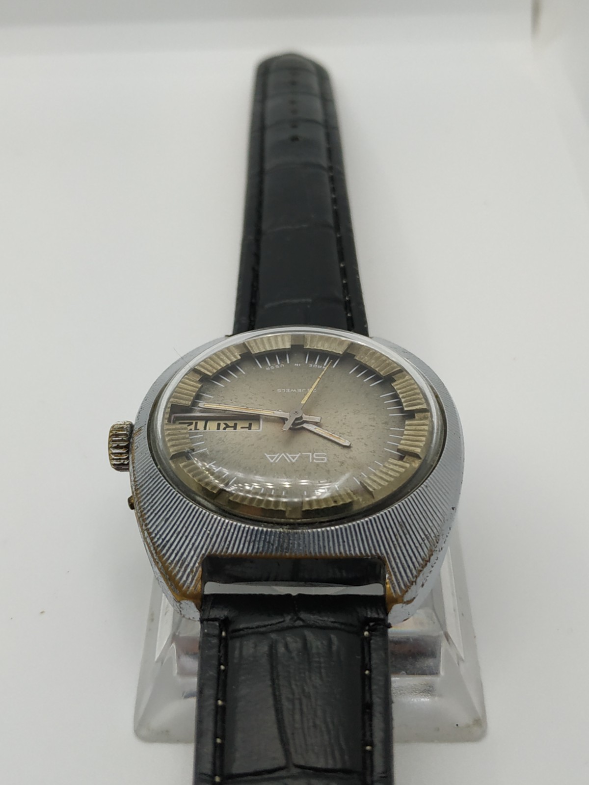 Men’s Dress Vintage Watch SLAVA Retro USSR Mechanical SERVICED Soviet Union ☭