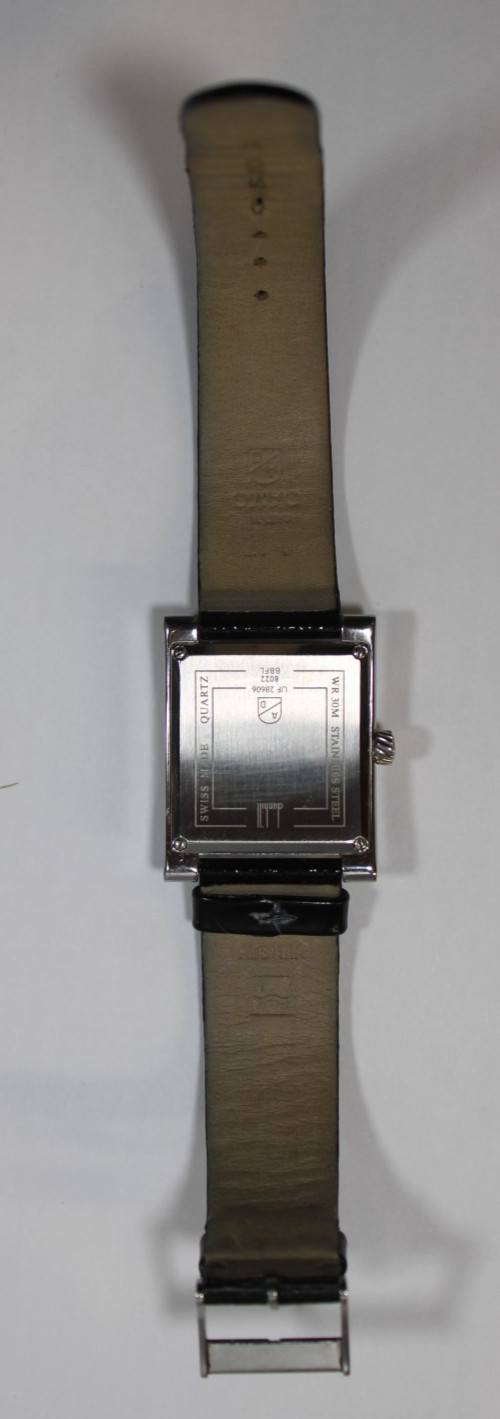 Alfred Dunhill Stainless Diamond Accented Women’s Watch,Leather Band.New battery