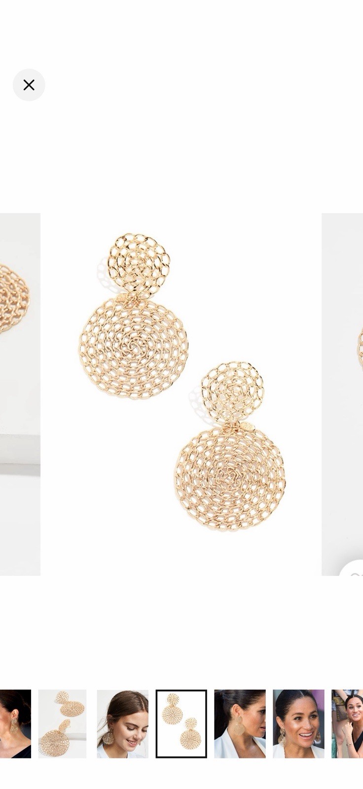 Gas Bijoux Onde Gourmets Dangle Earrings Pierced Meghan Markle NWT New In Box