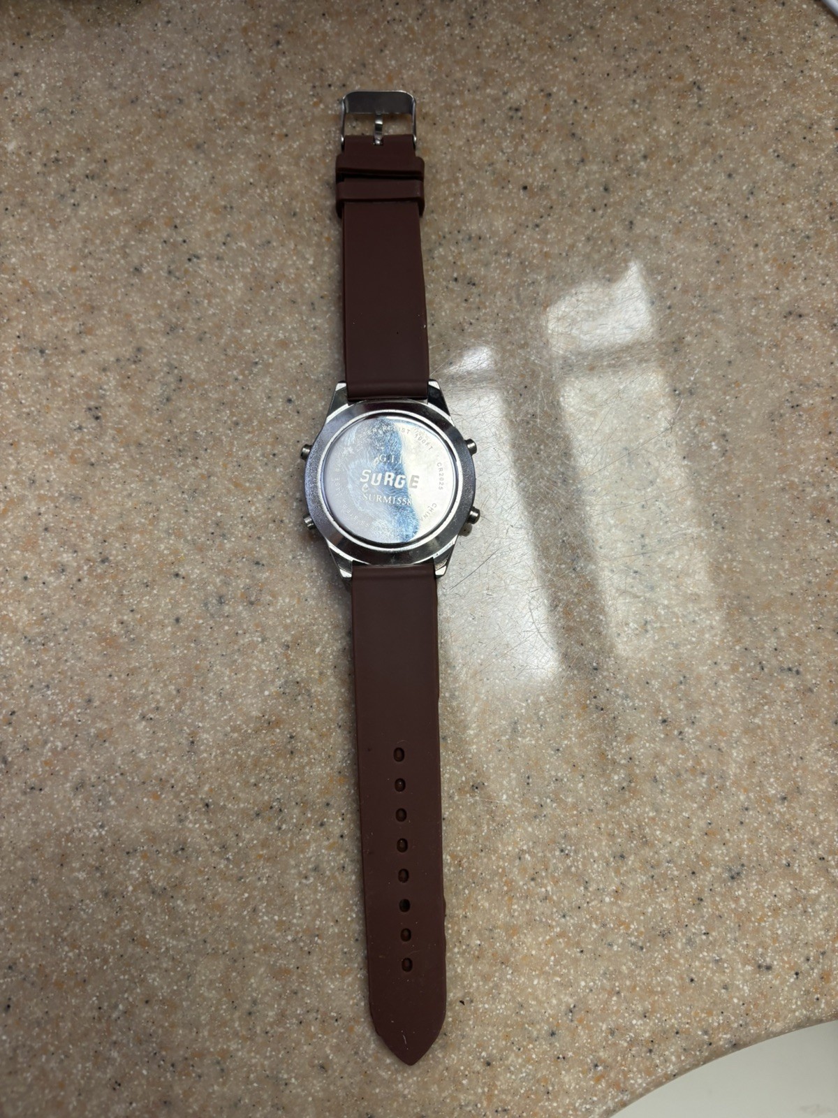 VINTAGE 80s G.I.I. SURGE WATCH SURM1558 RARE!! GLO WORKS! NEW BATTERY! (B23)