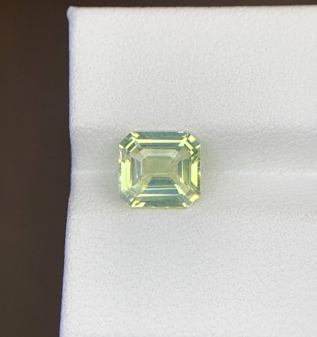 2.05ct Natural Chrysoberyl SQ 8x7mm Cream Yellow Green 100% Genuine Natural