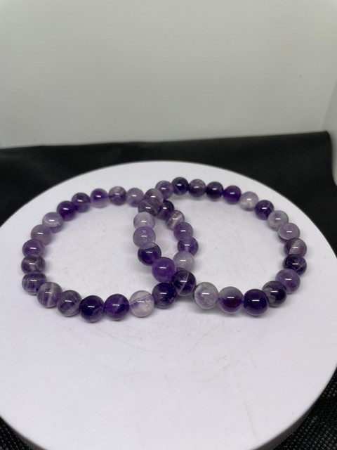 Amethyst Bead Bracelet 8.4MM- Crystal **Deal you will get two bracelets**
