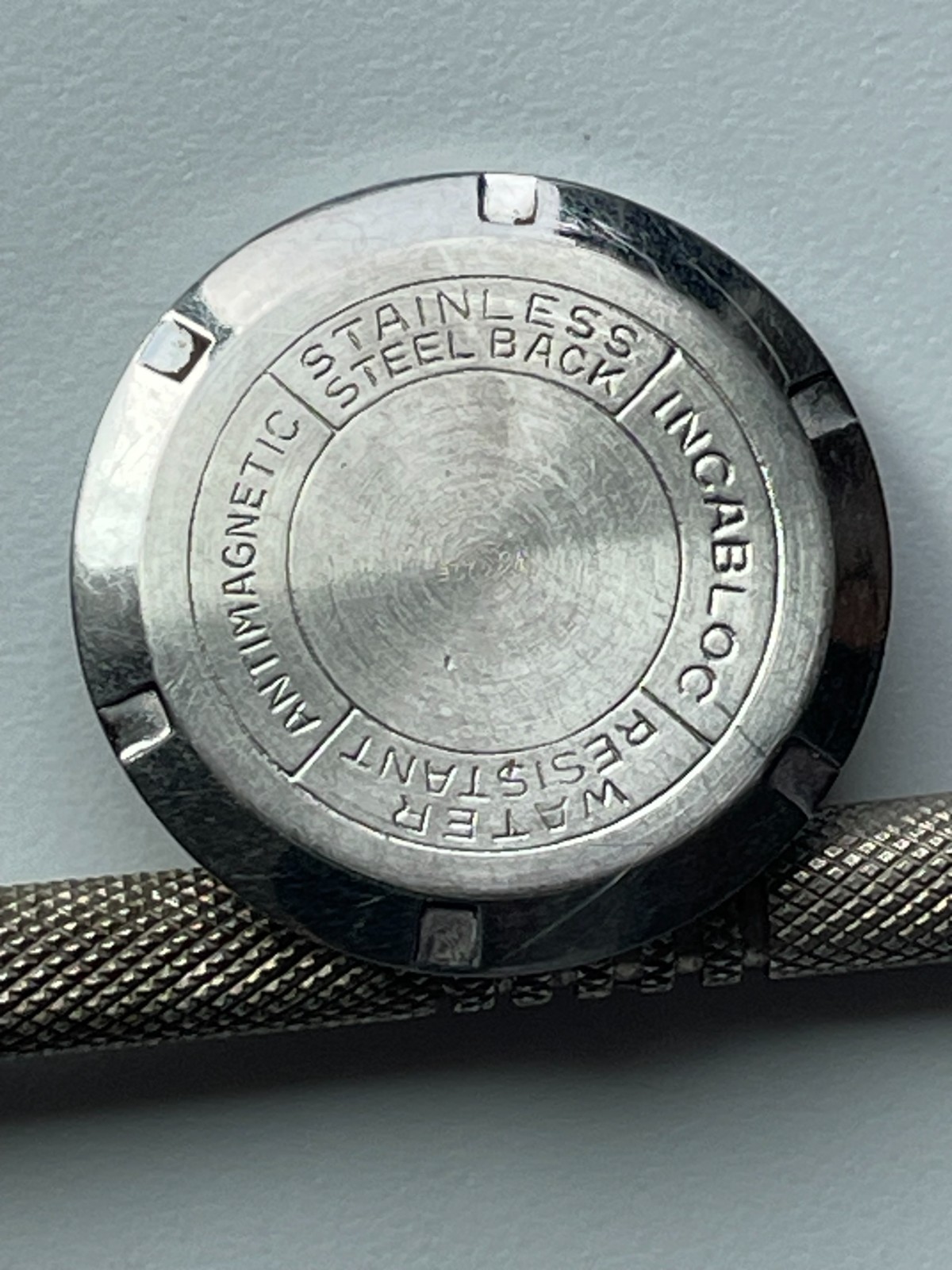 Vintage WMR Watch Case Back Stainless Steel 22.1mm Incabloc Screw Down