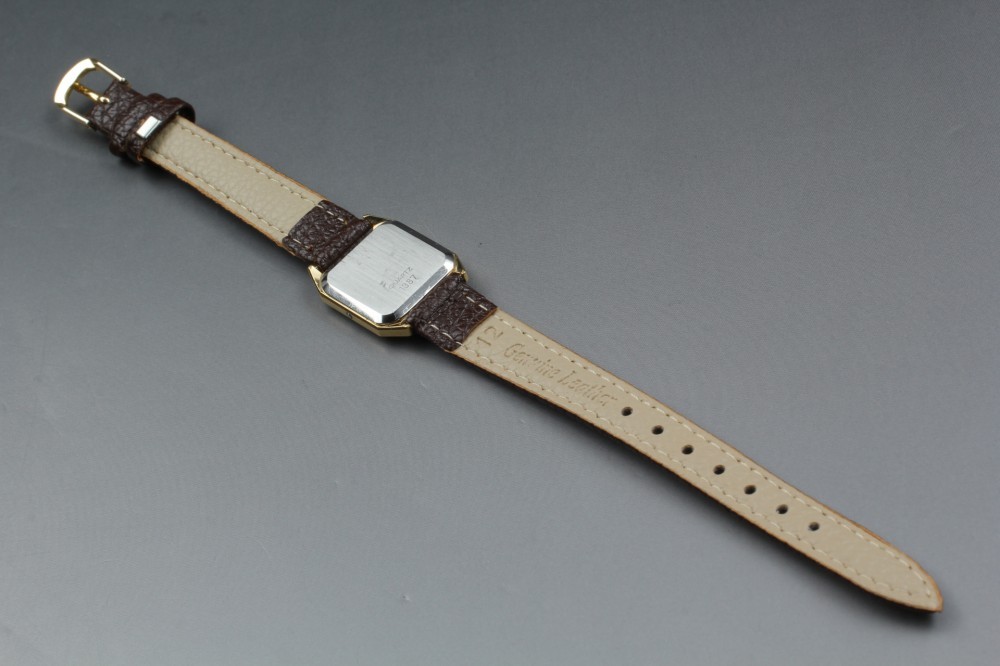 OMEGA De Ville 591.0254 Cal.1387 Gold Square Push Crown Quartz Ladies Watch 1984