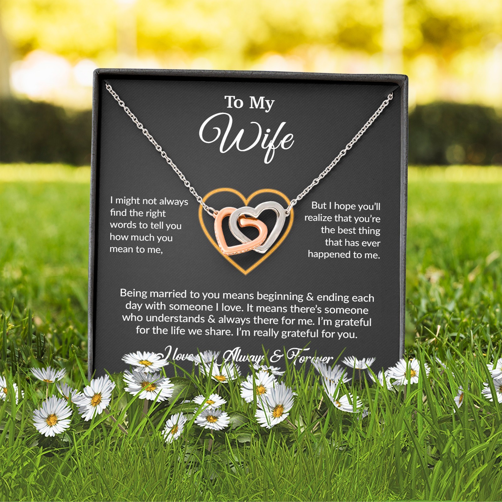 To My Wife Necklace, Gift For Wife, Anniversary Gift For Wife, Necklace For Wife