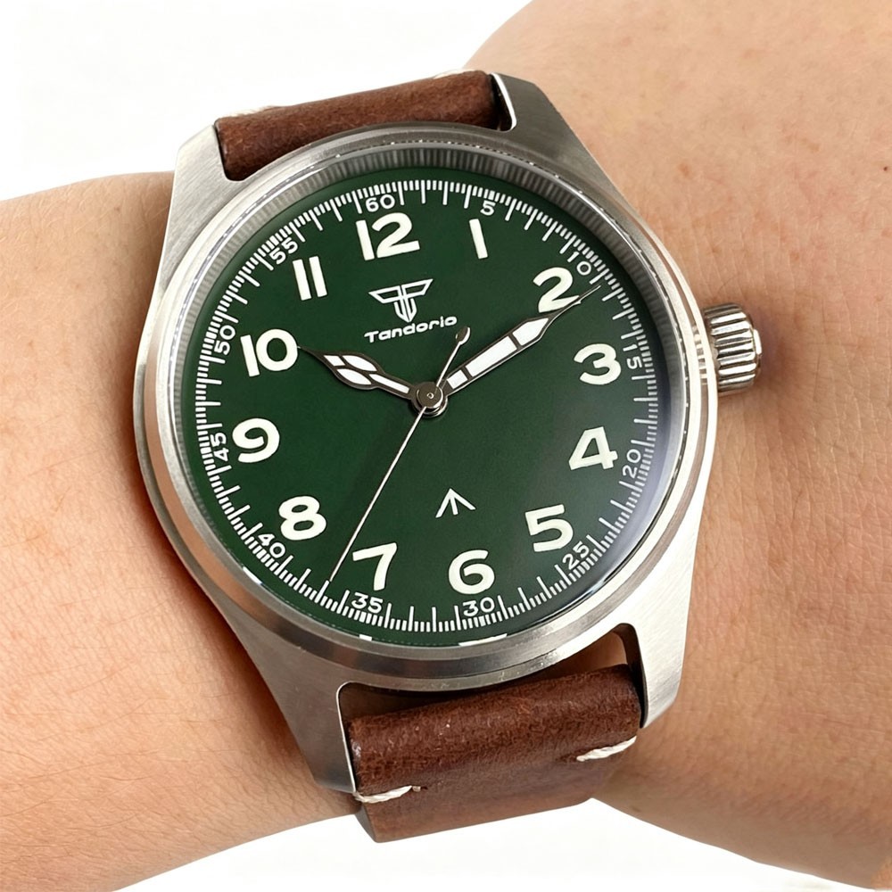 Tandorio 39mm Arabic Luminous 20ATM Sapphire Automatic Japan NH35A Men Watch