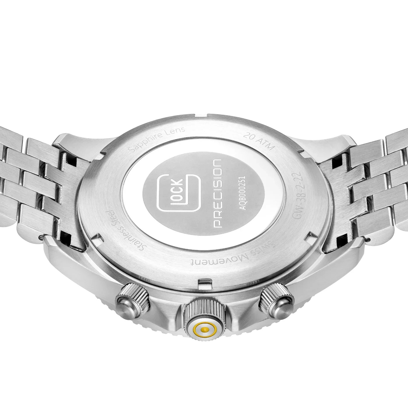 Glock watch GW-38-2-22 SAPPHIRE CRYSTAL, ROTATING BEZEL, SWISS SUPER-LUMINOVA®