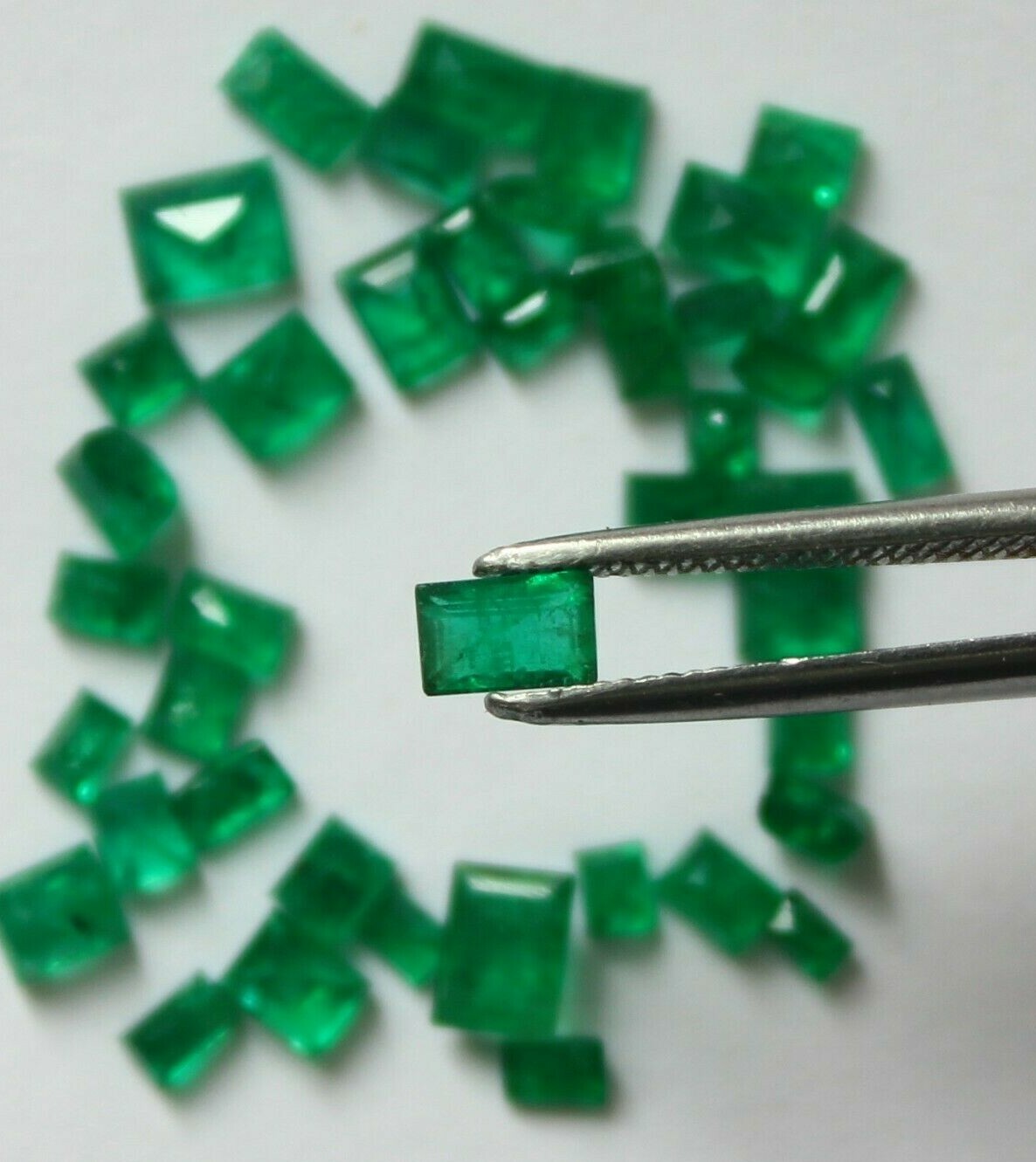 Natural Emerald Multiple Shape And Size Green Faceted Loose Gemstones, #777.