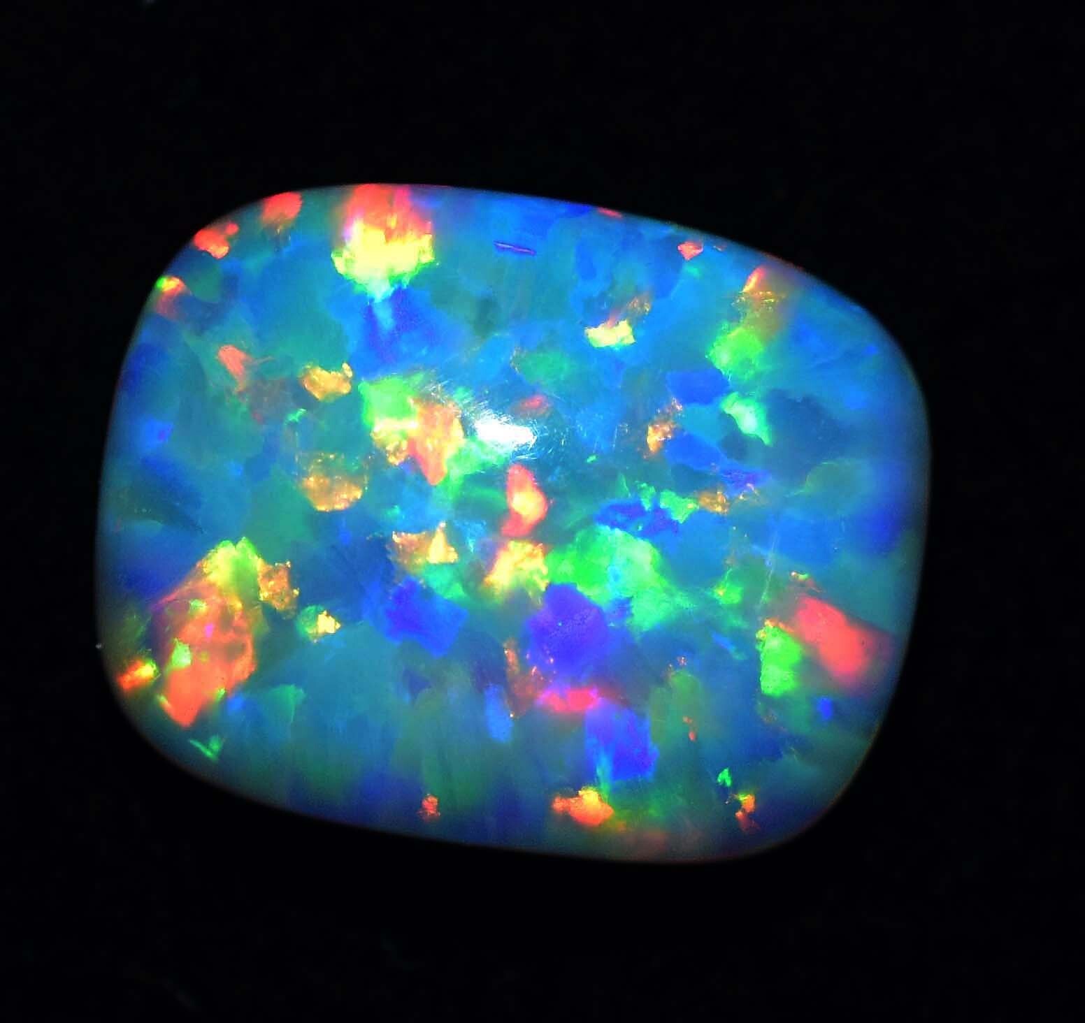 Natural Ethiopian Fire Opal 12.15CT Certified Play Of Color 16 X 11 MM Gemstone