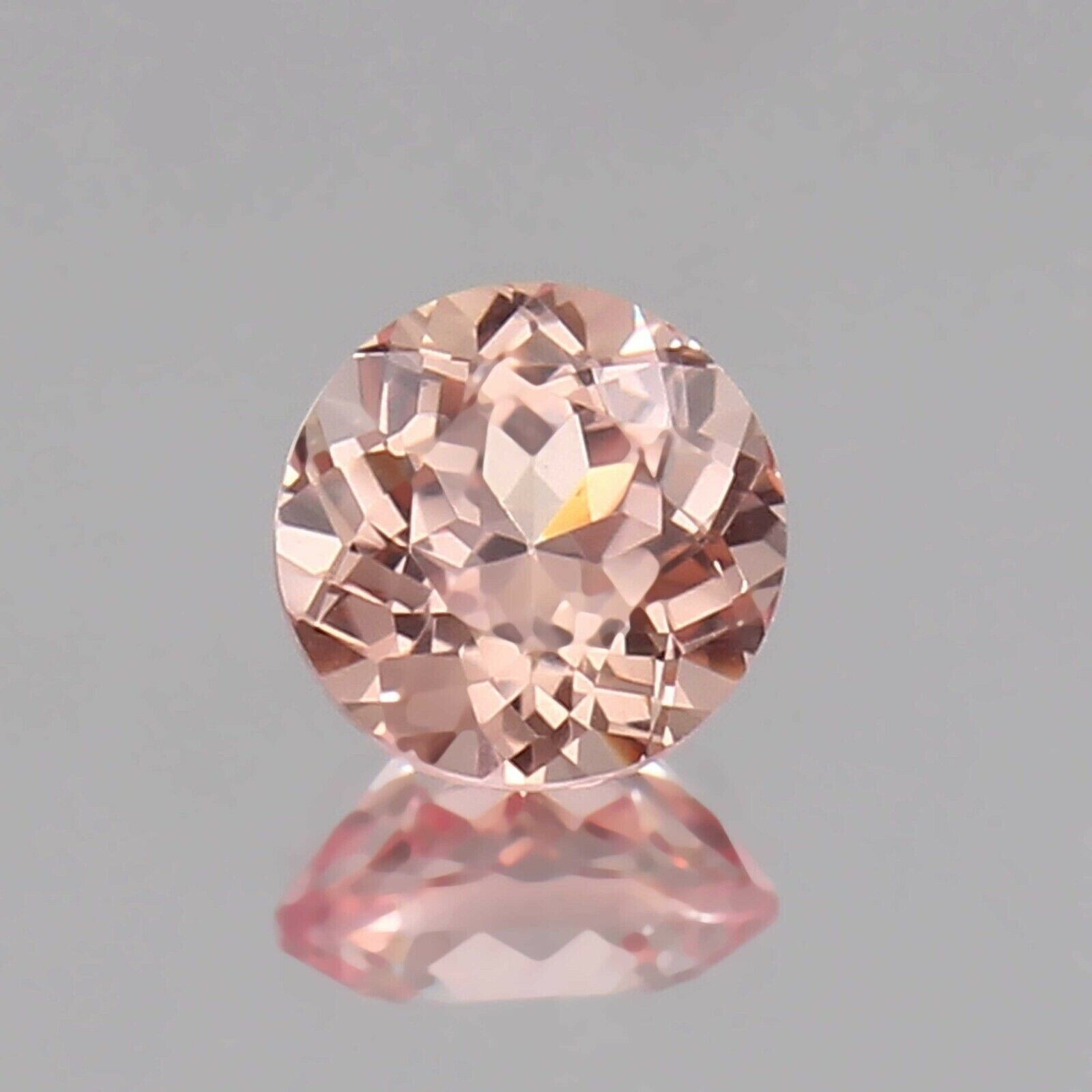 Natural Ceylon Padparadscha Sapphire Certified 5.5 Ct ROUND Cut Loose Gemstone