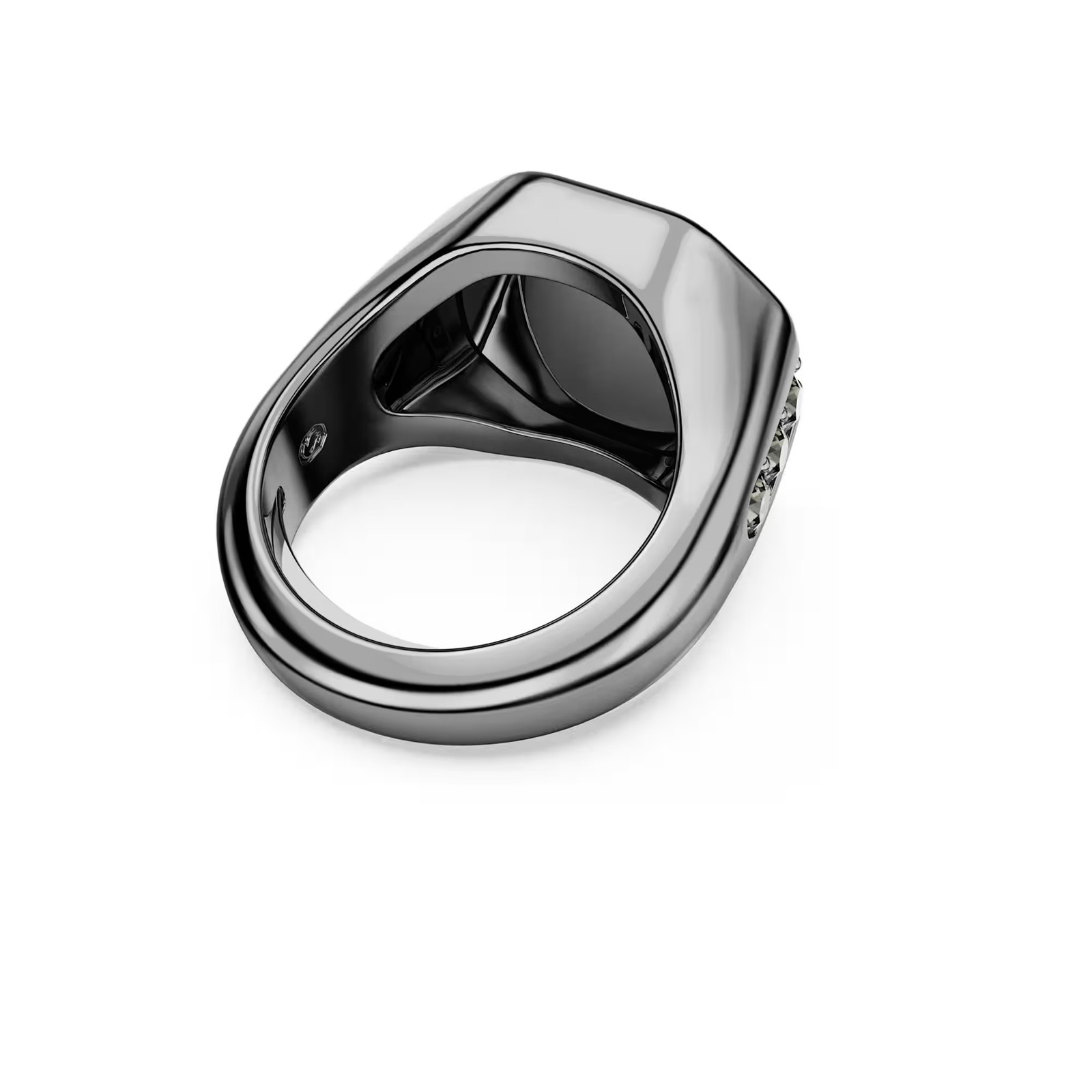 Swarovski Dextera Ring, Octagon, Black, Ruthenium Plated 5732868 Size 50-55