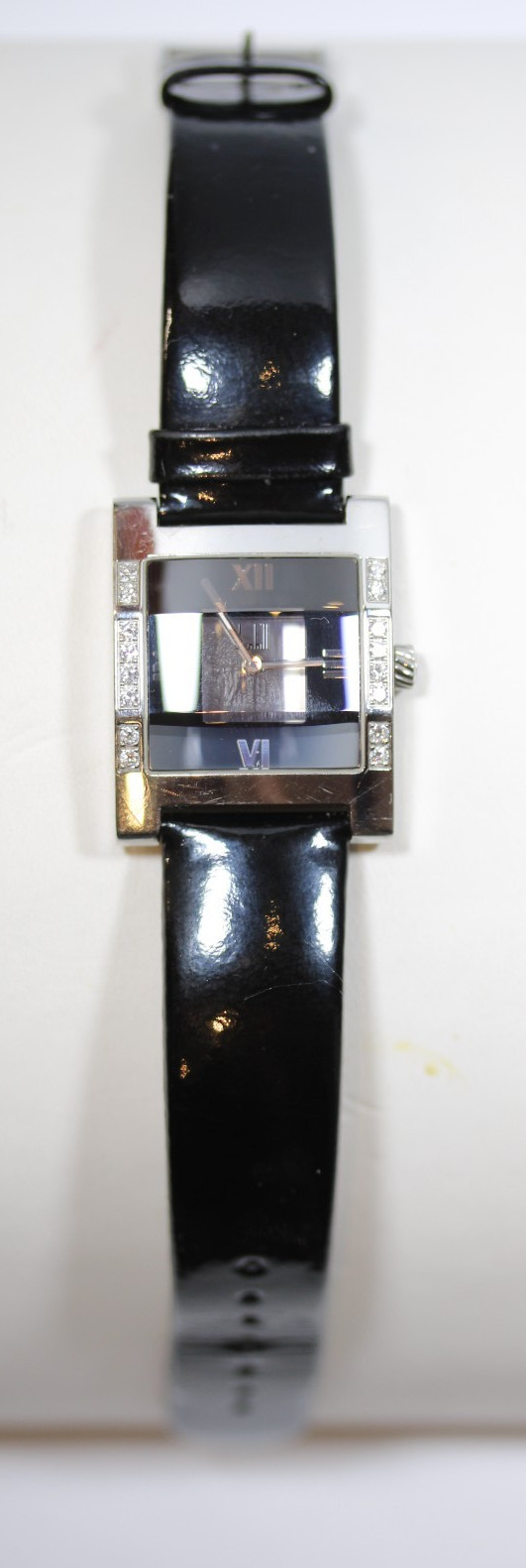 Alfred Dunhill Stainless Diamond Accented Women’s Watch,Leather Band.New battery