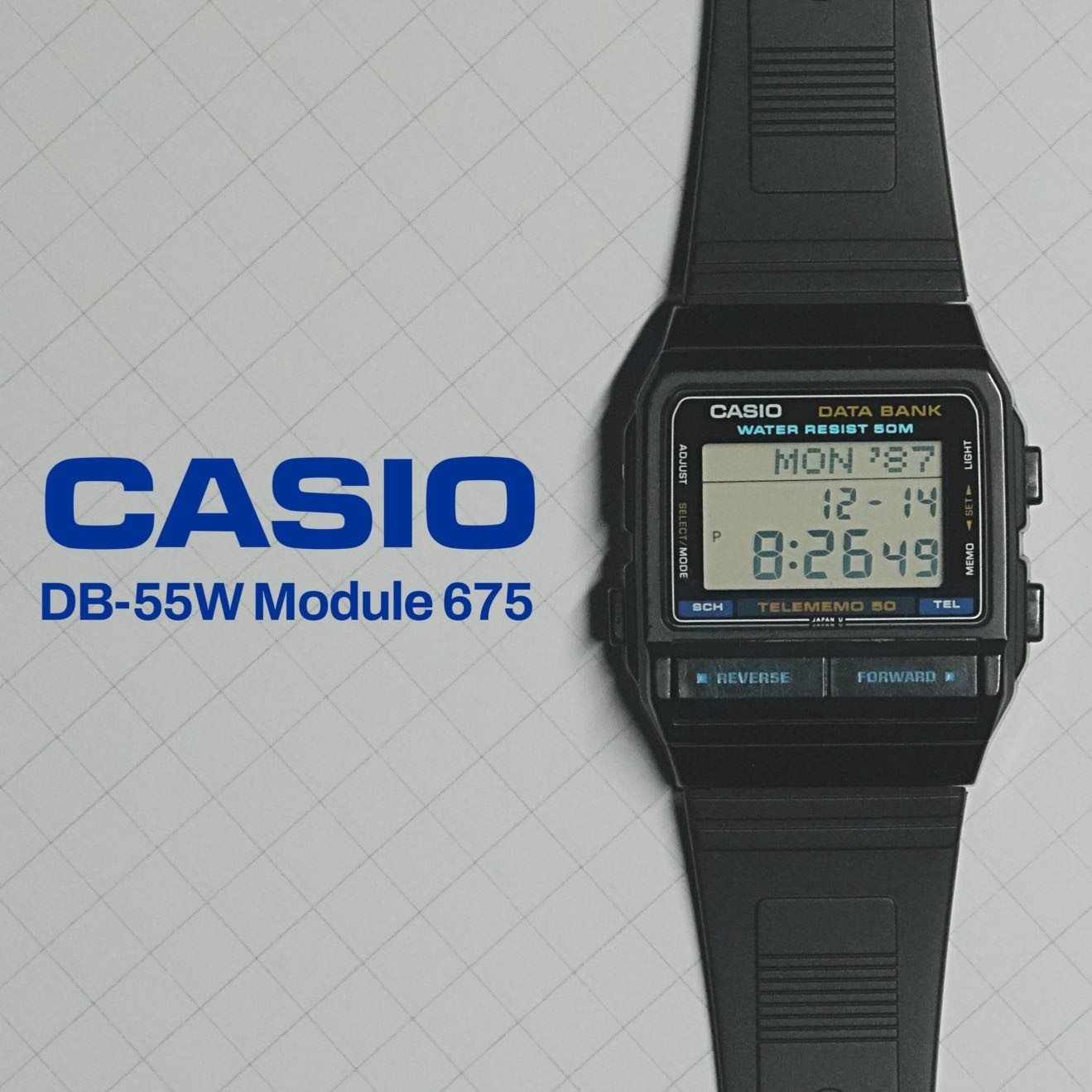 Casio Data Bank 50 DB-55W Digital Watch