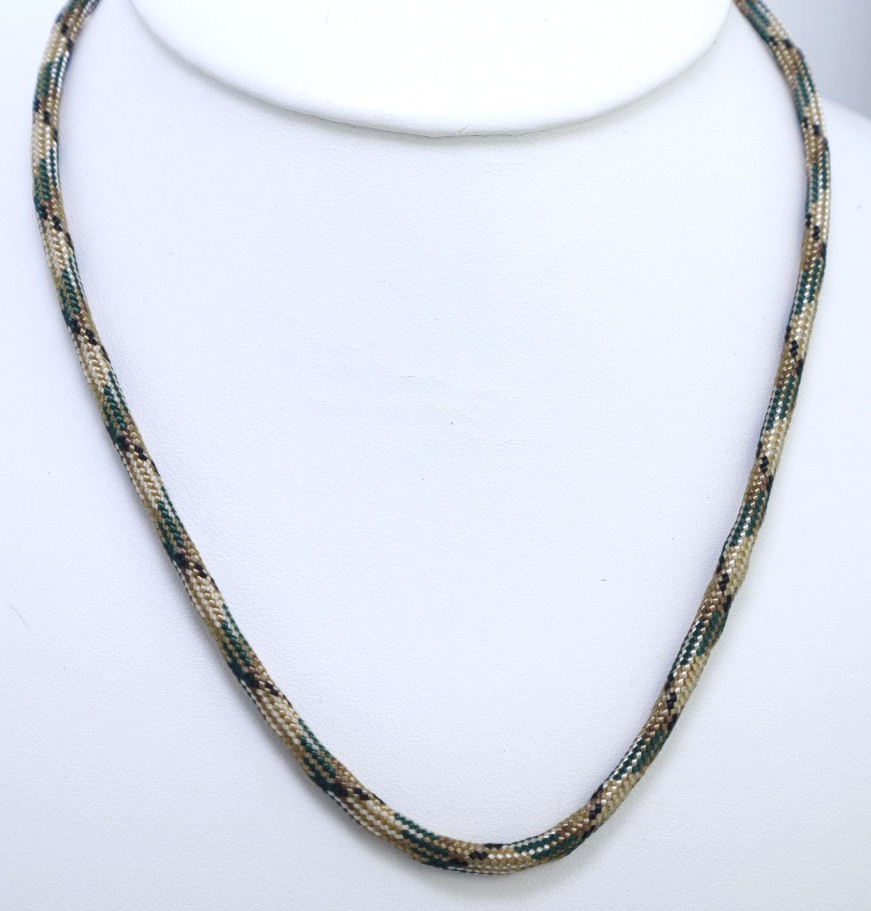 Braided Necklace Tri-Camo Anklet Bracelet 4mm Paracord Necklace Choker Lobster