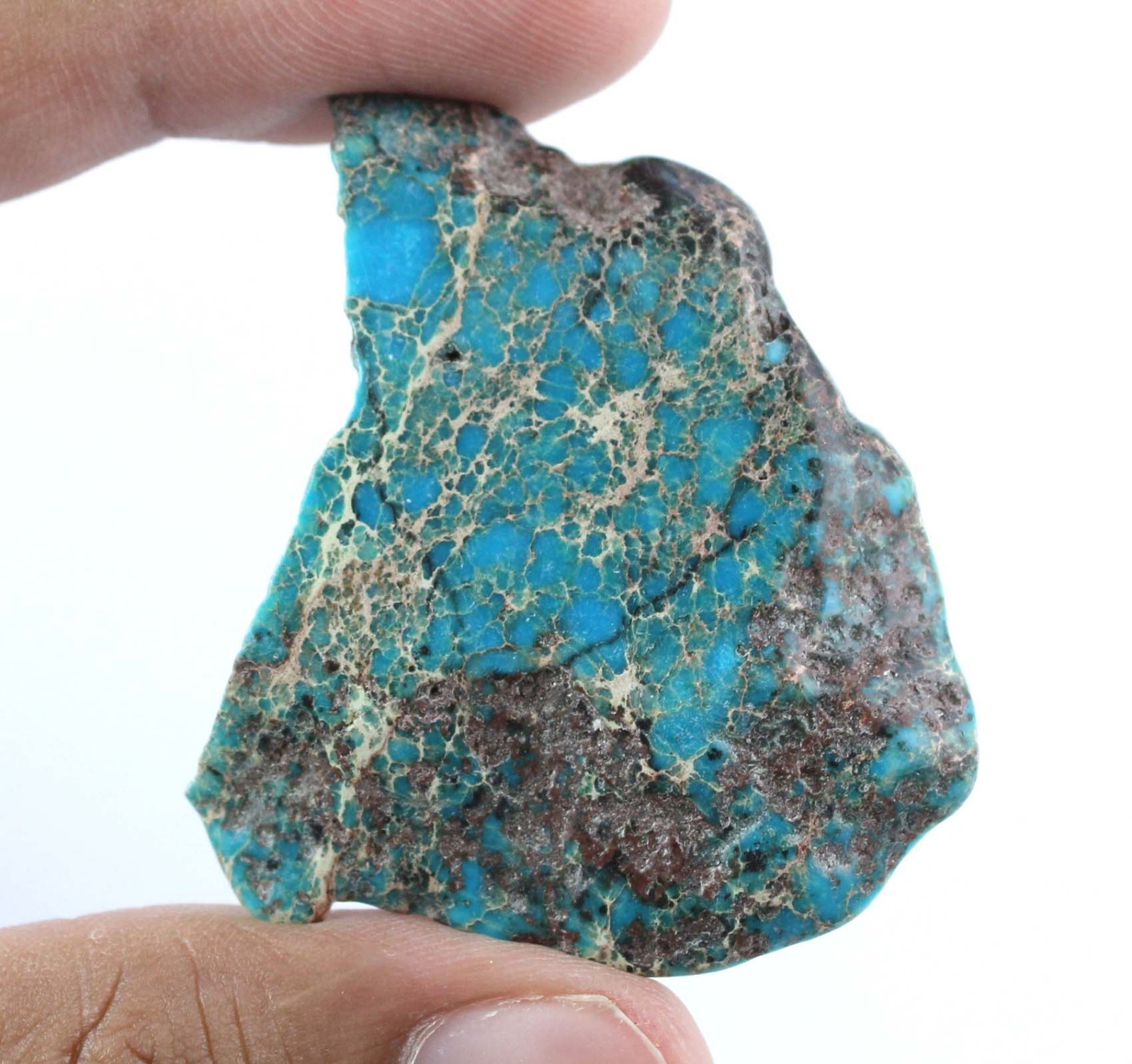 57.55 Ct Natural Blue Ridge Turquoise Gemstone Slab Rough Certified T40404