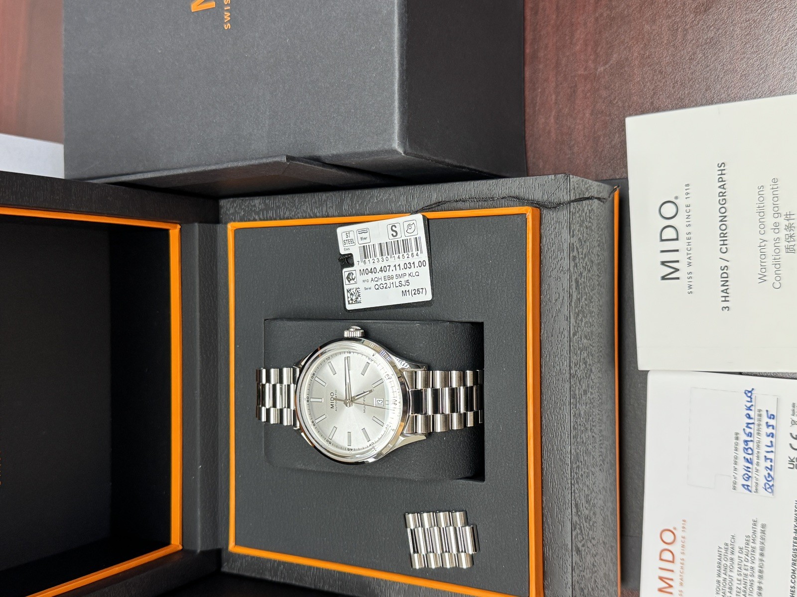 Mido Multifort Patrimony Powerwind 40mm Silver Men’s Watch M040.407.11.031.00