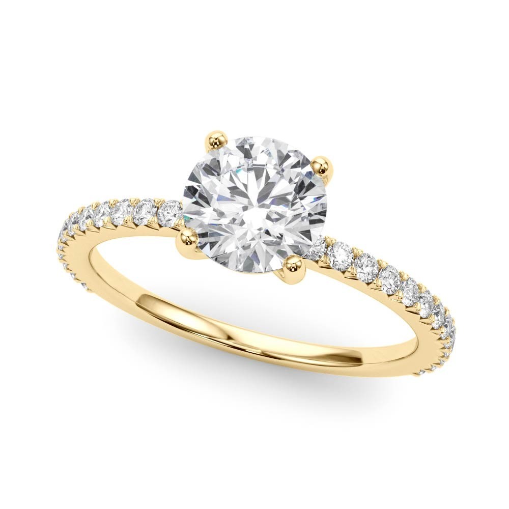 Lab Grown Diamond VS F 1.30-4.30 Carat Single Row Engagement Ring 14K Rose Gold