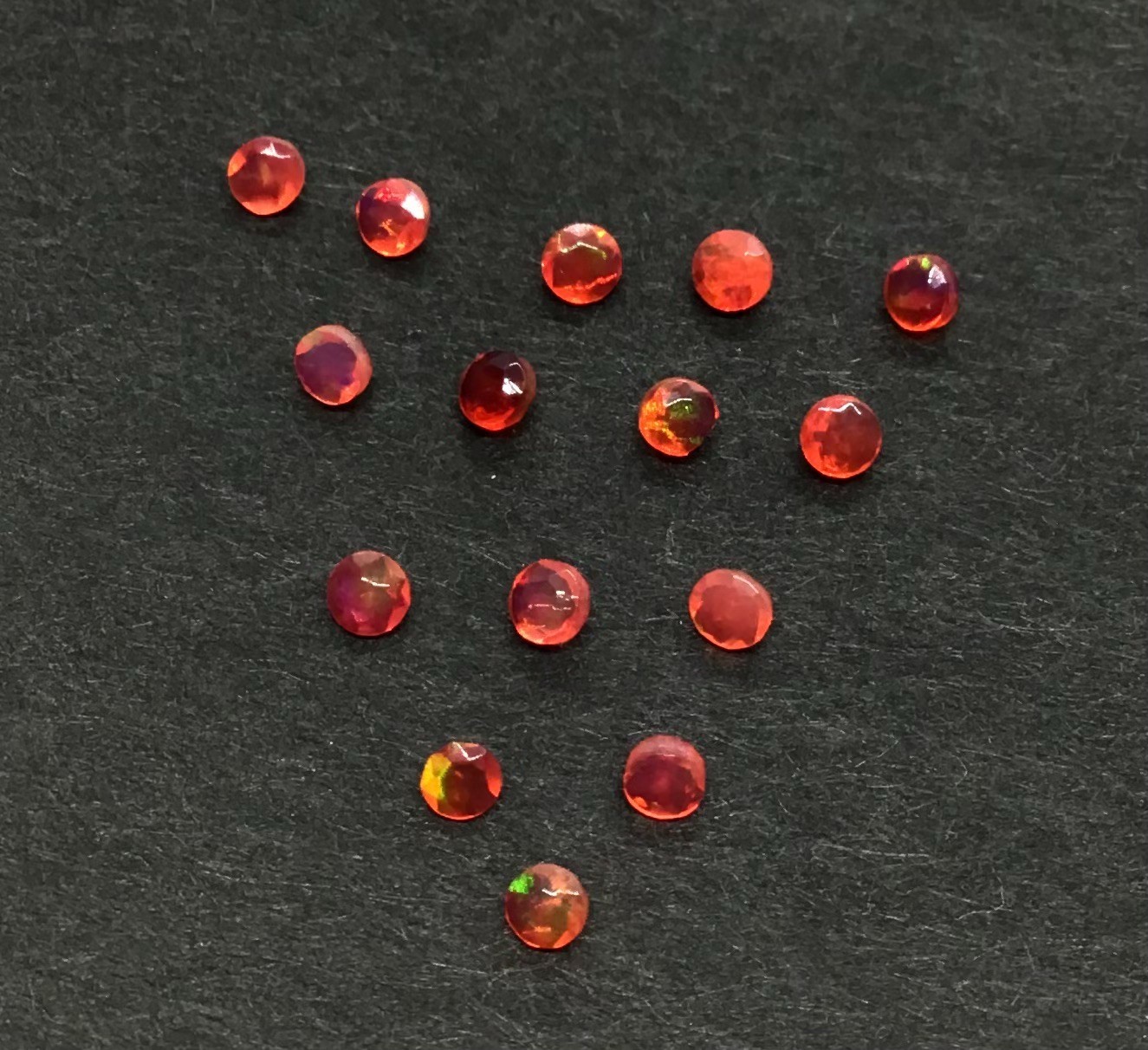 AAA Natural Ethiopian Red Fire Opal Round Cut Loose Gemstone For All Jewelry