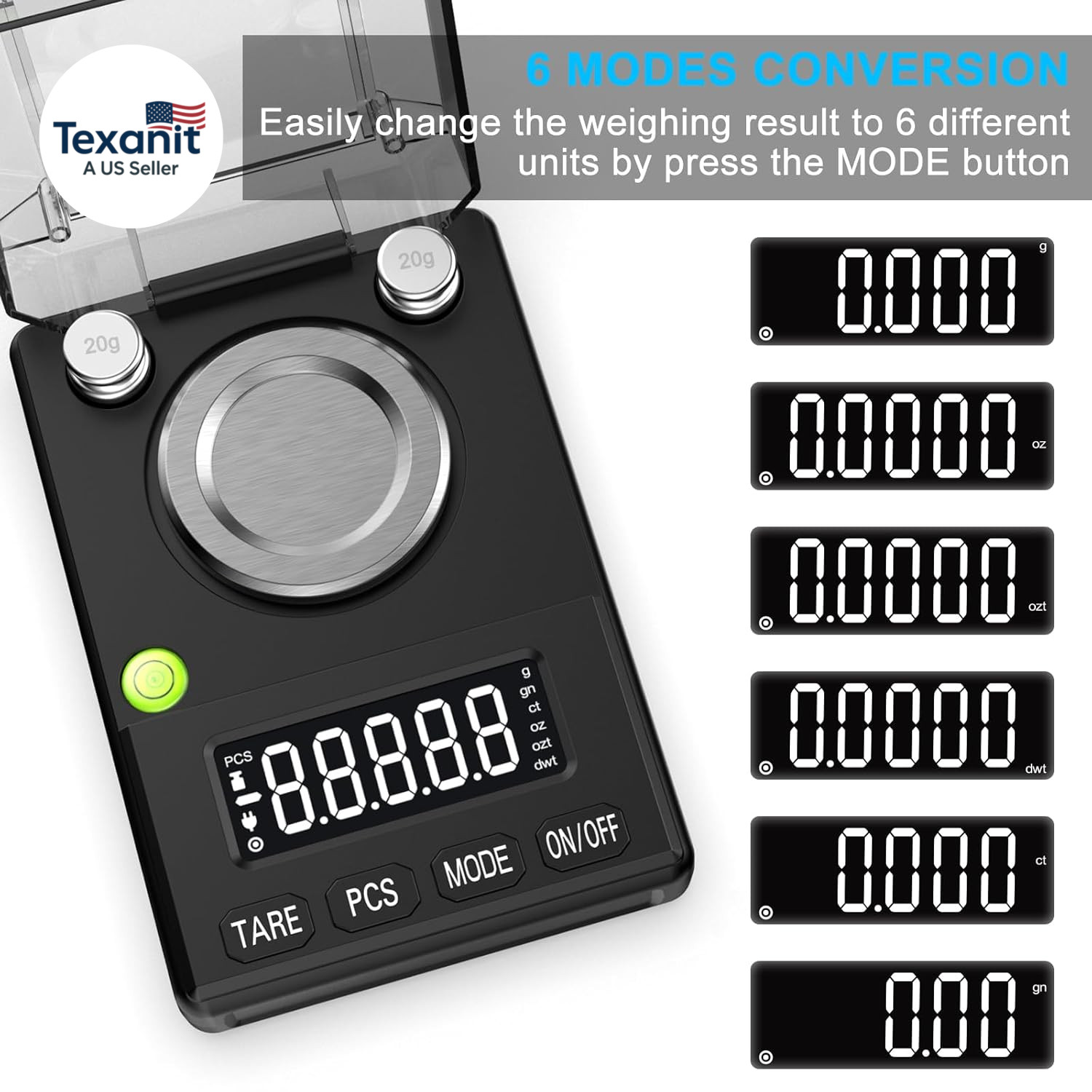 ‌100G X 0.005G High Precision Milligram Scale – Digital Scale for Jewelry, Gemst