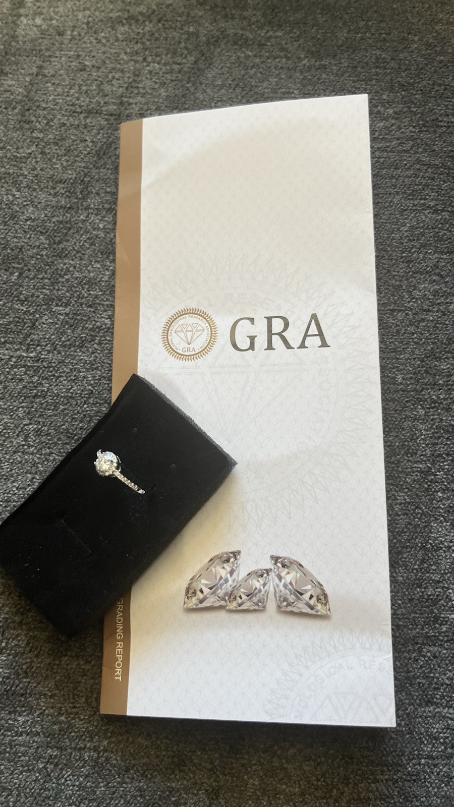 0.5-Carat Moissanite Engagement Ring, D Color, VVS1 Clarity, GRA Certified
