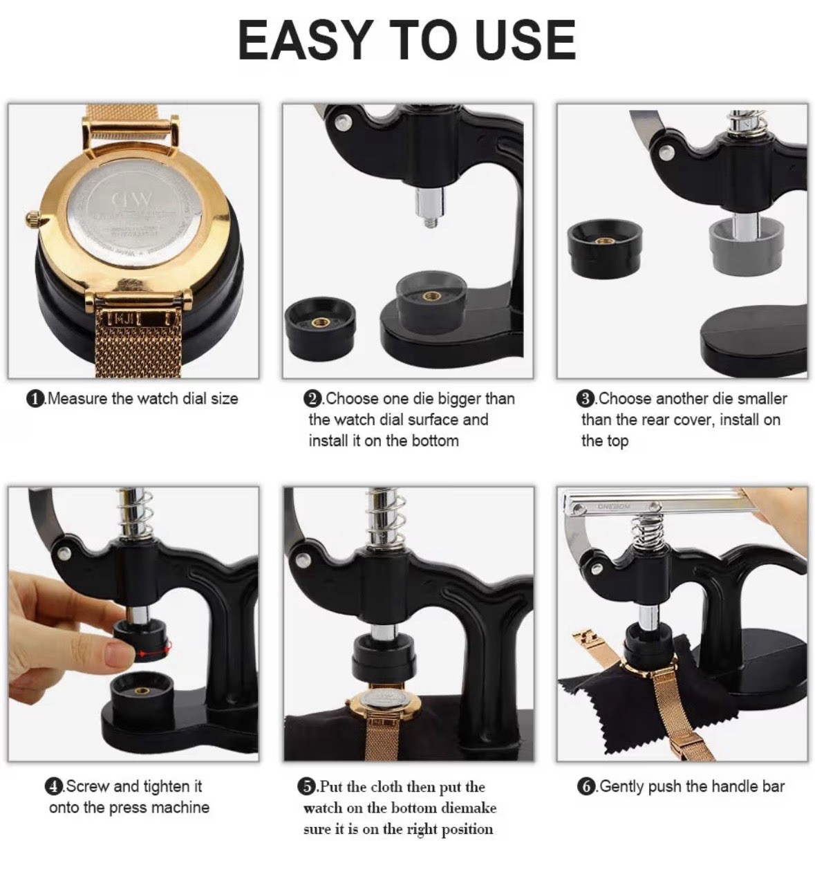 ONEBOM Watch Press Tool Set Repair Kit