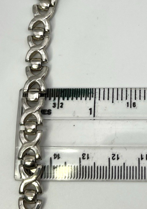 POSH X’s & O’s LOVE KISSES 6 in. ” BRACELET 925 Solid Sterling Silver ITALY Vtg