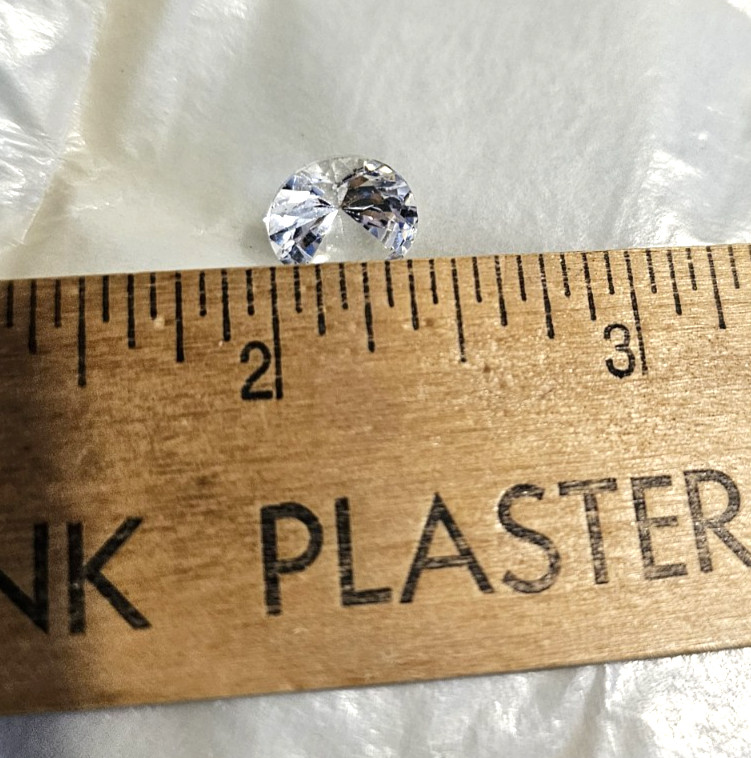 3 Carat YAG Loose Clear Cut Stone- 11 mm -From Jeweler’s Estate