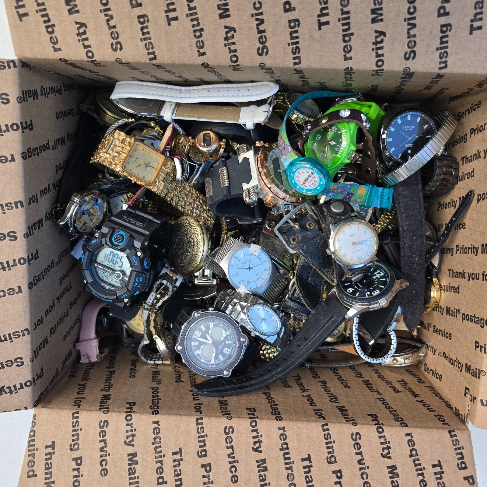 Watch Lot Men Women Jules Jurgenson Fossil Timex Skagen 17.6 LB VTG Modern PARTS