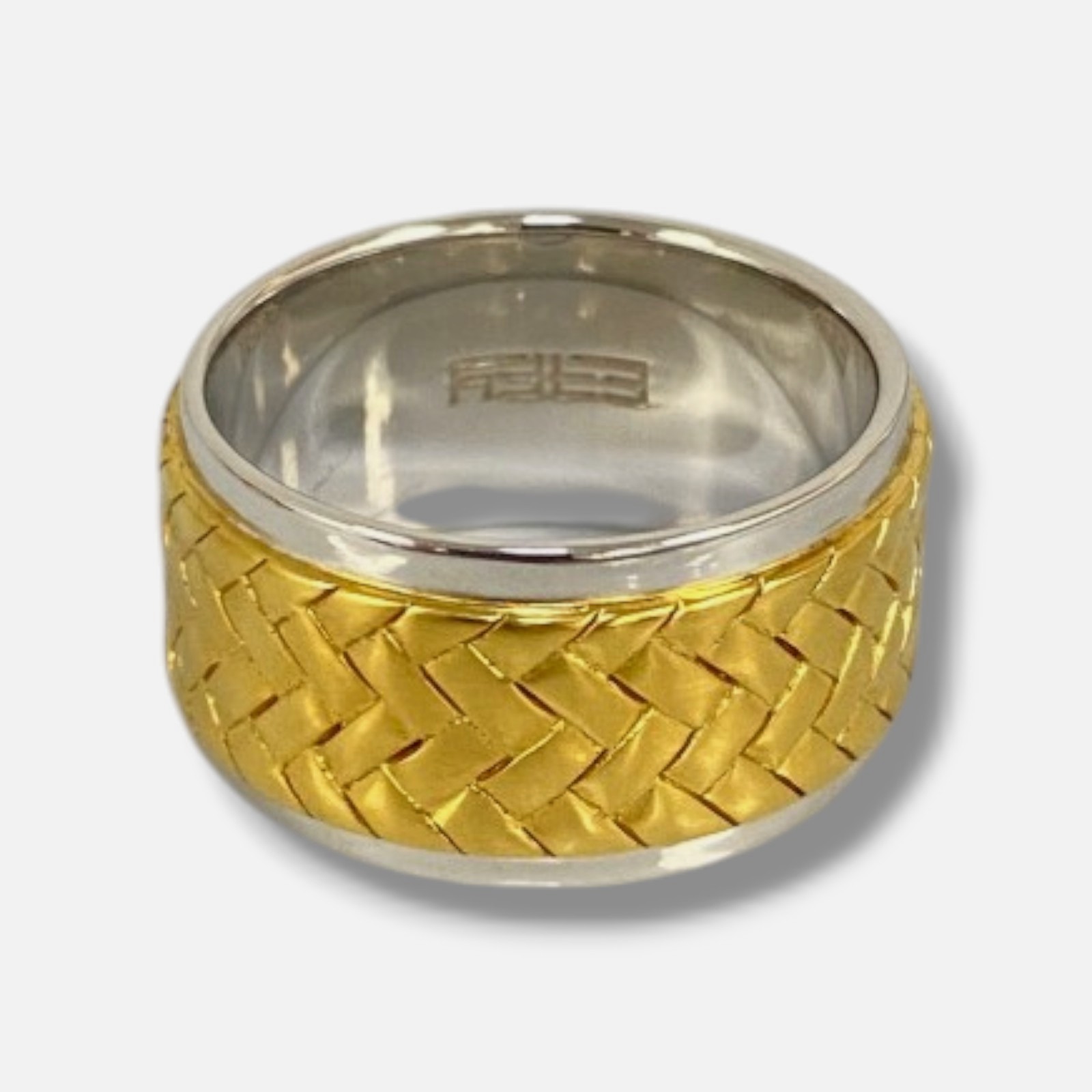 Effy Men’s 925 Sterling Silver Solid Fill Band Ring Size 10