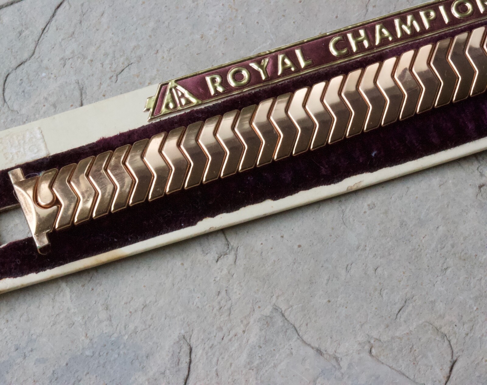 Rare pink gold JB Champion USA watch band 1940s u pick 15mm to 19mm rose gold