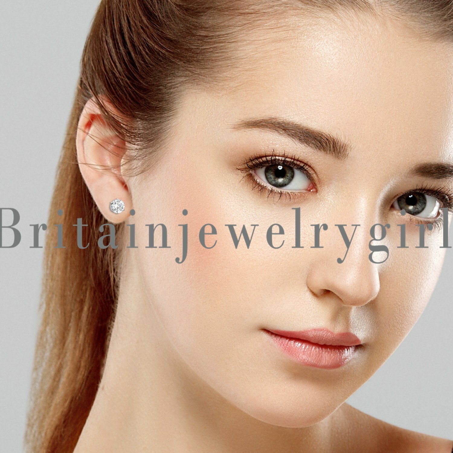 Stainless Steel Magnetic CZ Stud Earrings for Womens Mens Non-Piercing Clip On