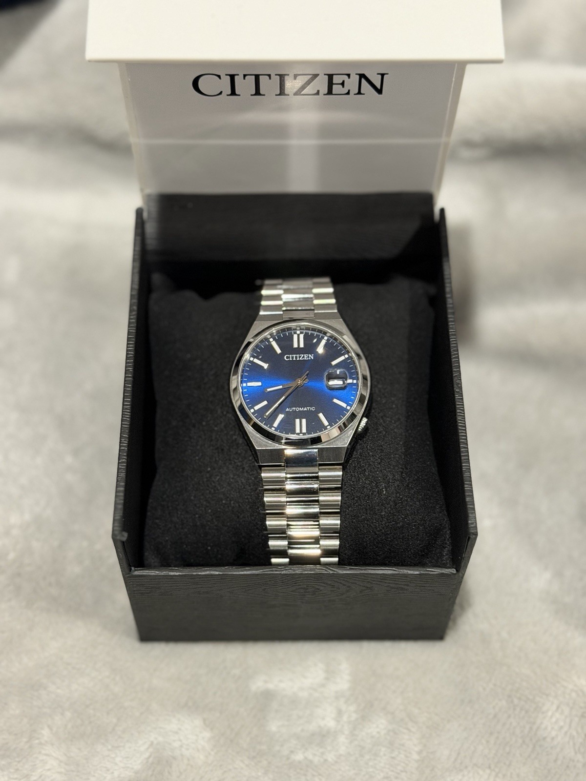 Citizen Tsuyosa Automatic Blue Dial Silver Stainless Steel Bracelet Watch w/Box