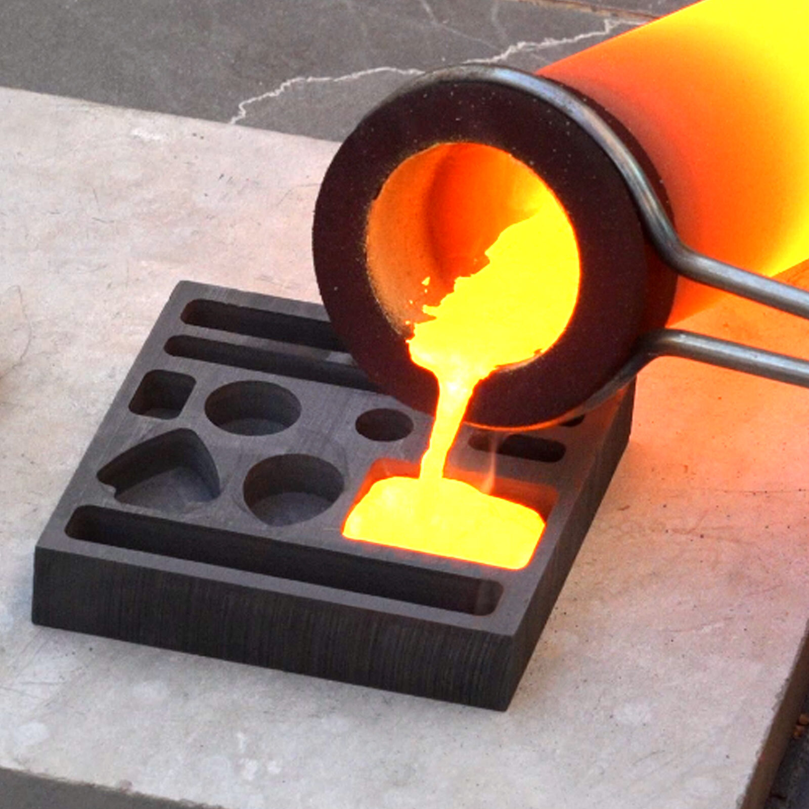 Graphite Ingot Casting Mold Combo Mould For Melting Refining Gold/Silver/Copper