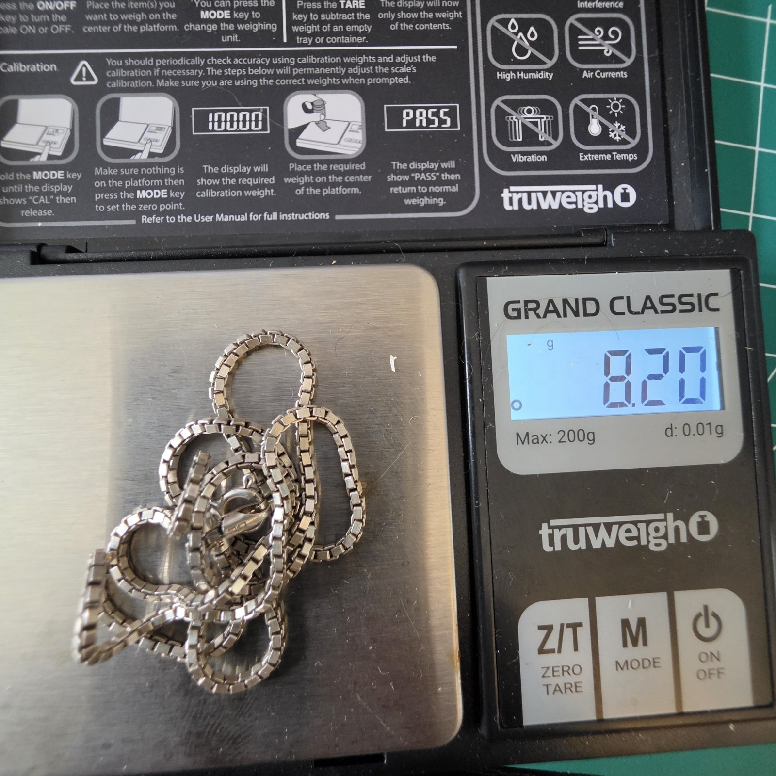 Vintage Sterling Silver 18″ Box Chain 2mm Wide