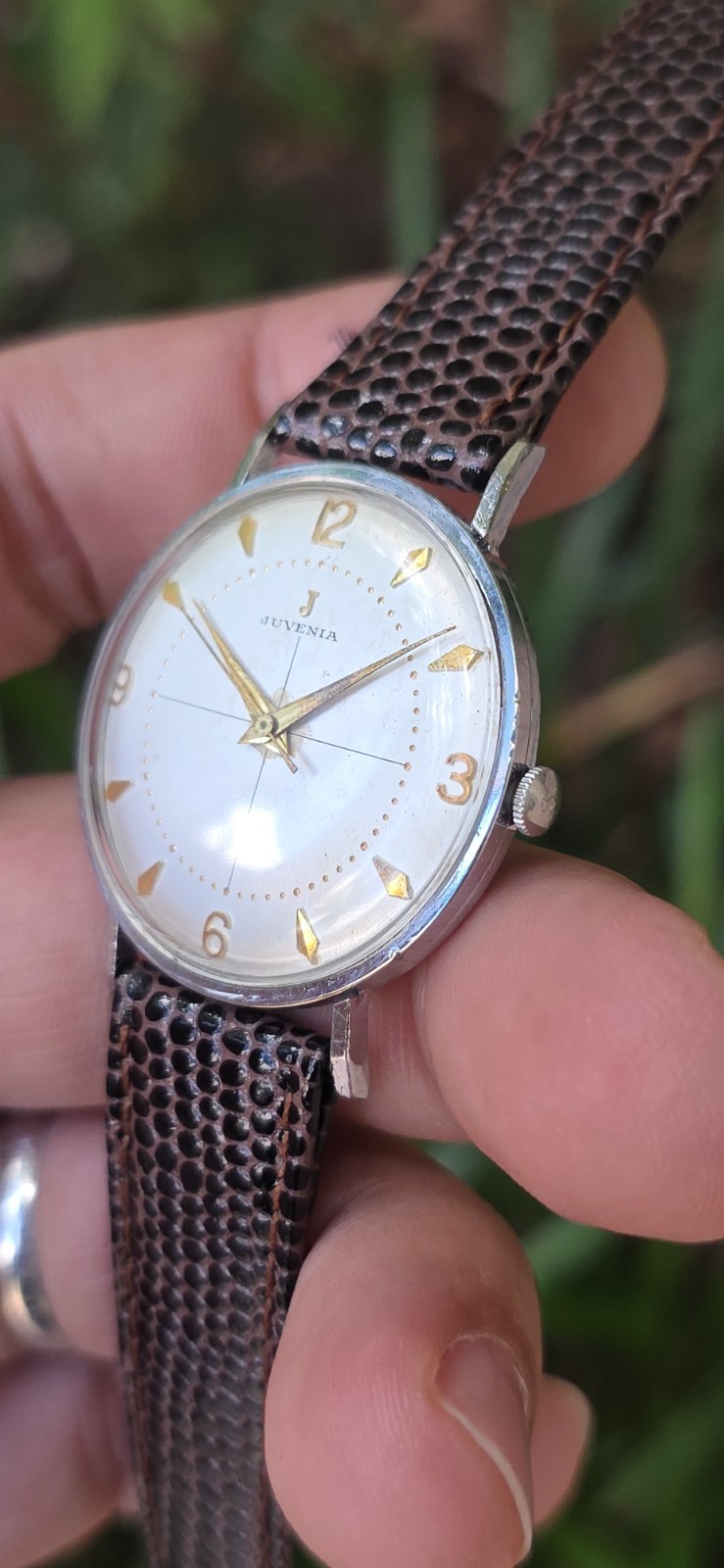 Vintage 1960’s Juvenia Cal. 612 Crosshair Dial Men’s 33mm Manual Wind Watch