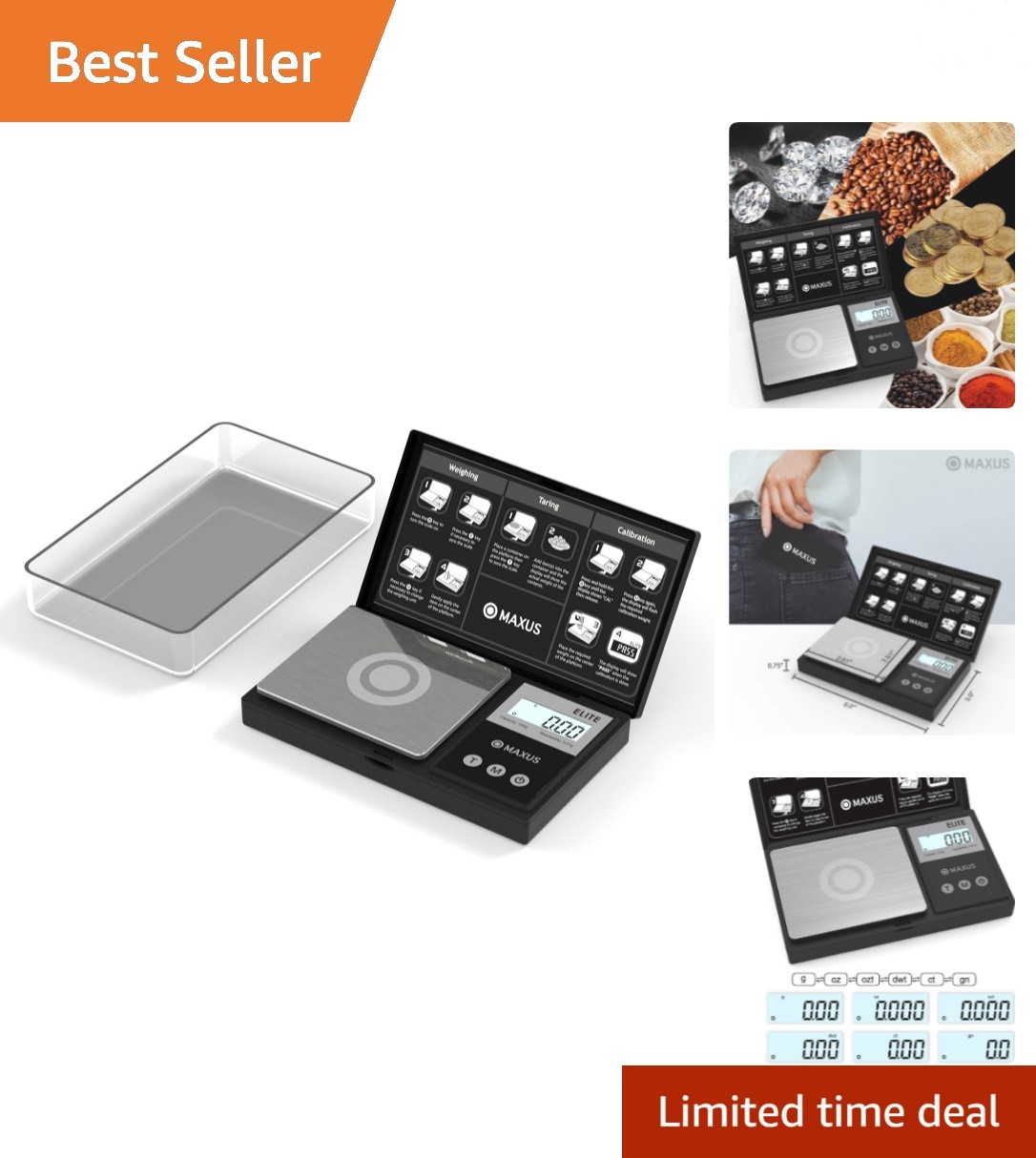 Portable Digital Gram Scale 500g x 0.01g with Tare Function – Perfect for Travel