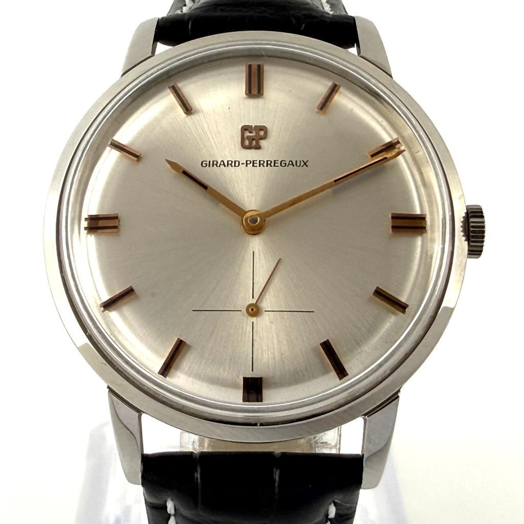 NO TARIFFS! MINT VINTAGE GIRARD PERREGAUX ORIGINAL DIAL MANUAL WIND JUMBO GENTS