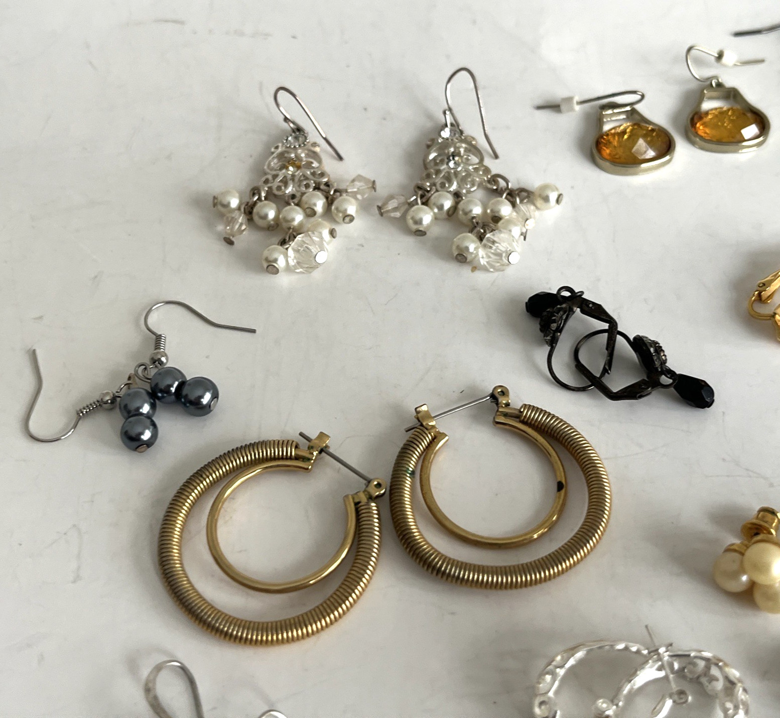 Vintage Costume Jewelry Lot of 20 Earrings Pierced Not Signed