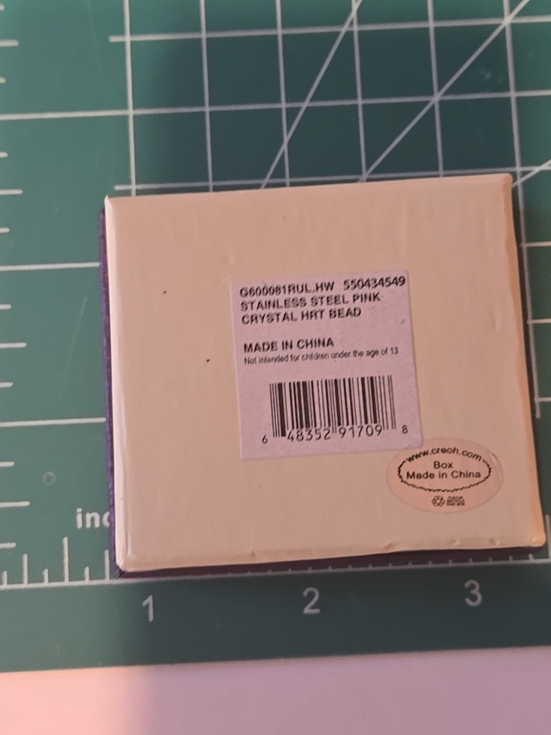 Connections from Hallmark Stainless Steel Pink Rhinestone Pave Heart Charm – NIB
