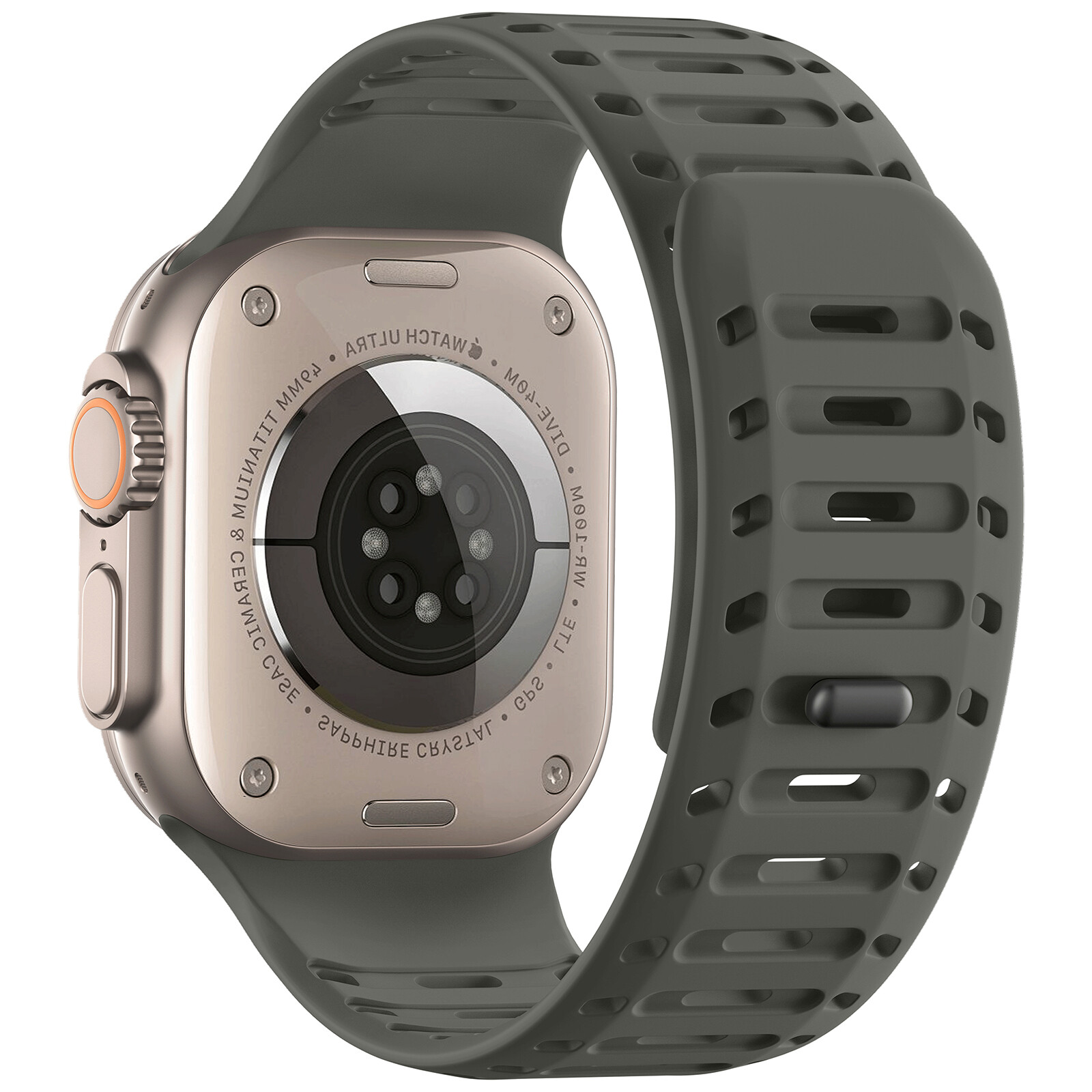 For iWatch Ultra 2 Series 10 9 8 7 SE 6 44/45/49mm Silicone Magnetic Sport Band