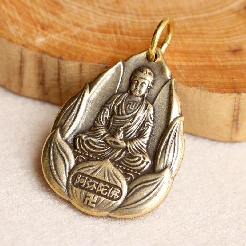 Brass Big Sun Buddha Statue, Eight Bodhisattvas Buddha Keychain