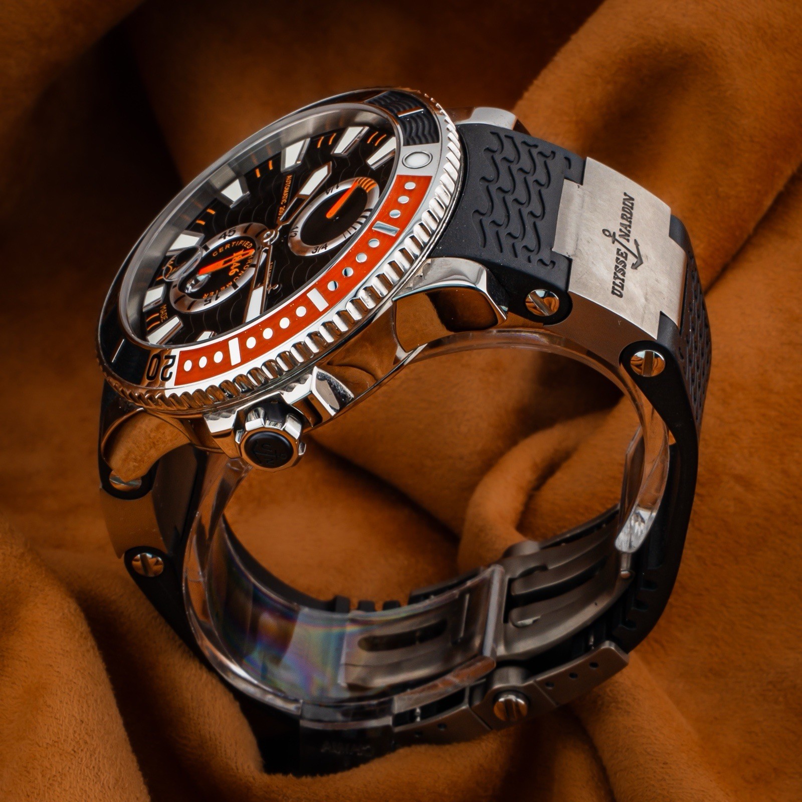 Ulysse Nardin Maxi Marine Diver Orange 45mm Limited Edition Excellent Condition
