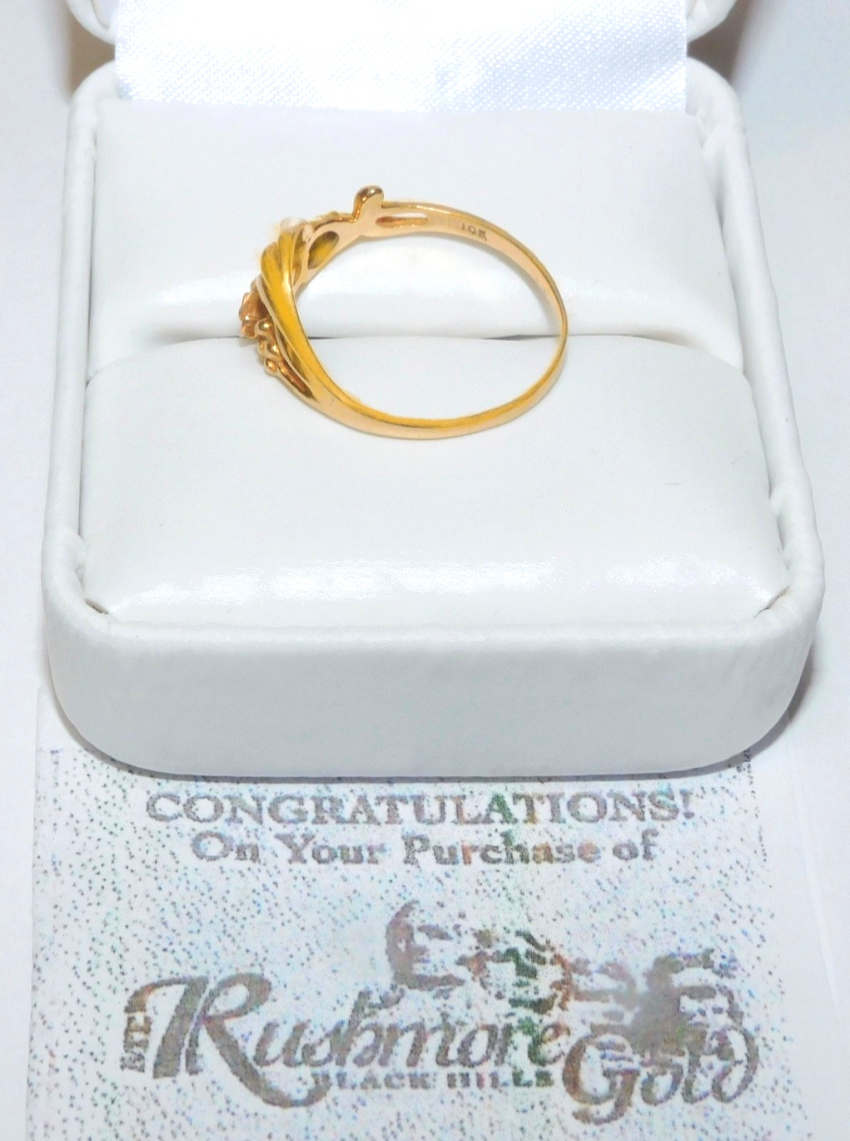 Black Hills Gold 10k Rose Leaf Ring Size 7