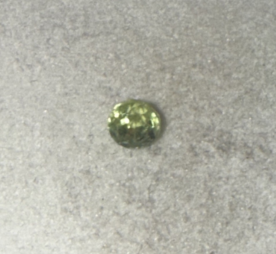 Stunning Rare Namibia Untreated .61Ct. Demantoid Round Facet Garnet Gemstone!